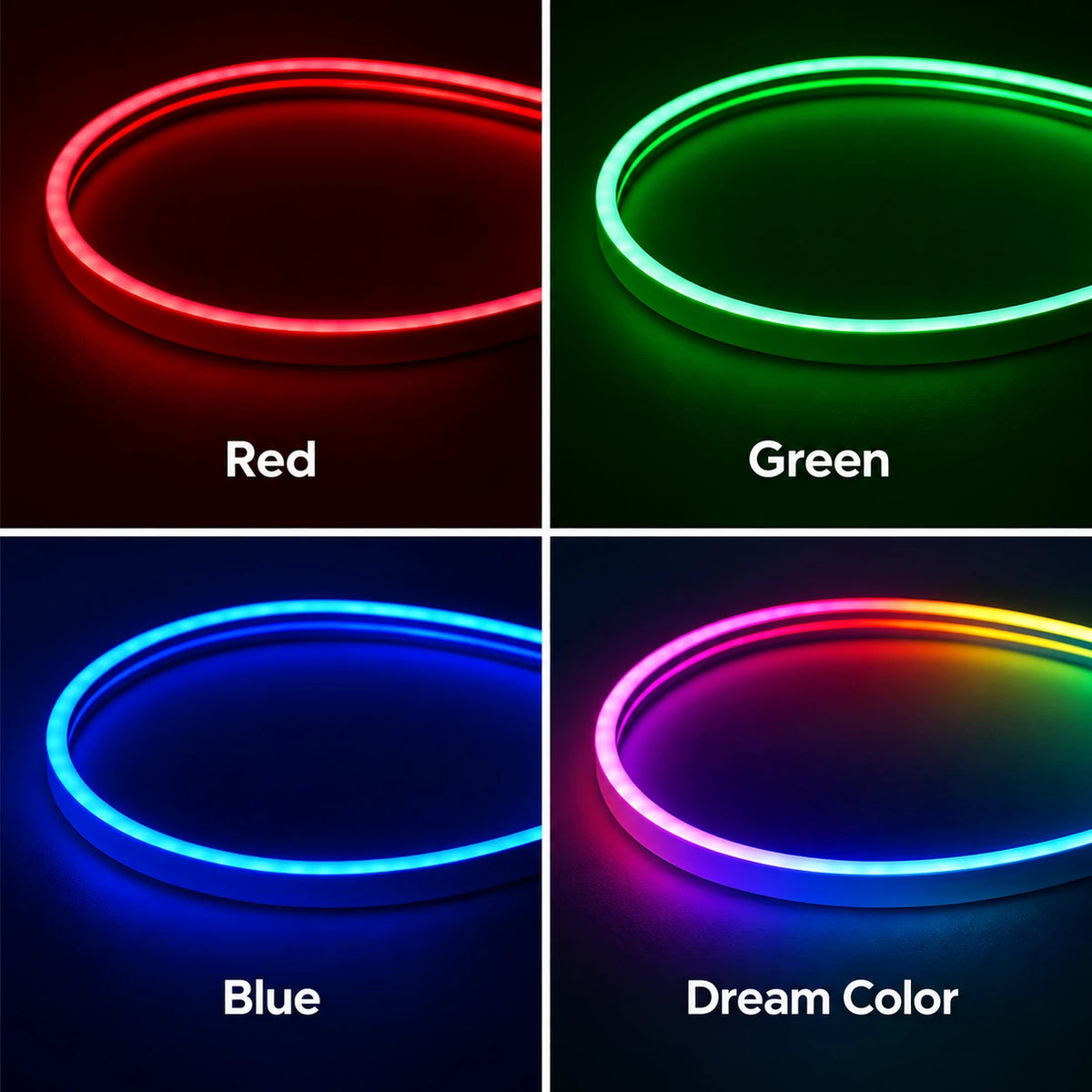 3×6mm Side Emitting IP65 Addressable RGB Silicone LED Strip Lights, 160 LEDs/m