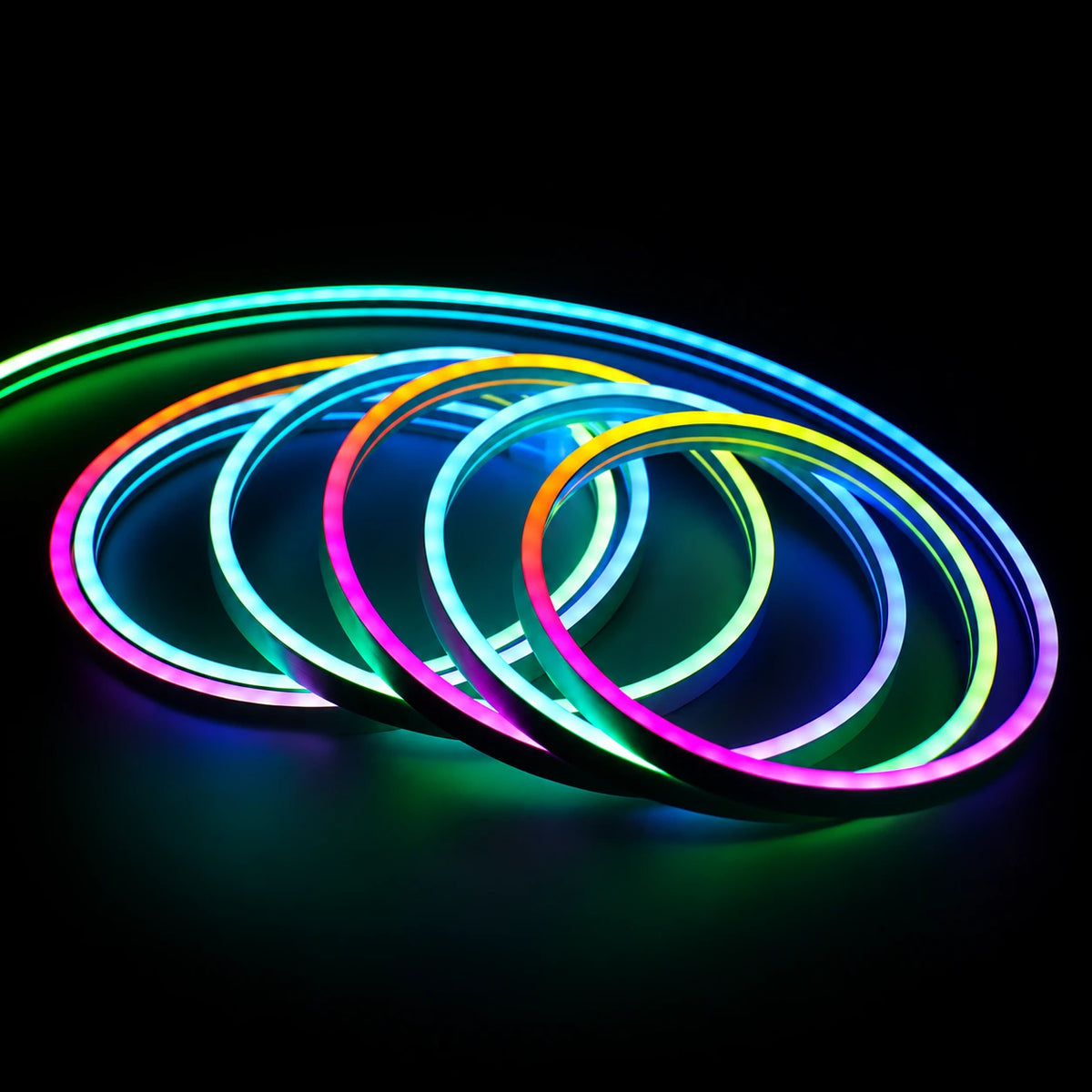 3×6mm Side Emitting IP65 Addressable RGB Silicone LED Strip Lights, 160 LEDs/m