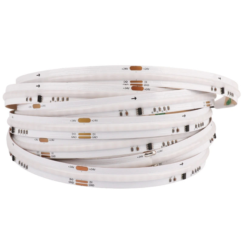 10mm 24V WS2811 RGBIC Addressable RGB COB LED Strip Lights, 720 LEDs/m