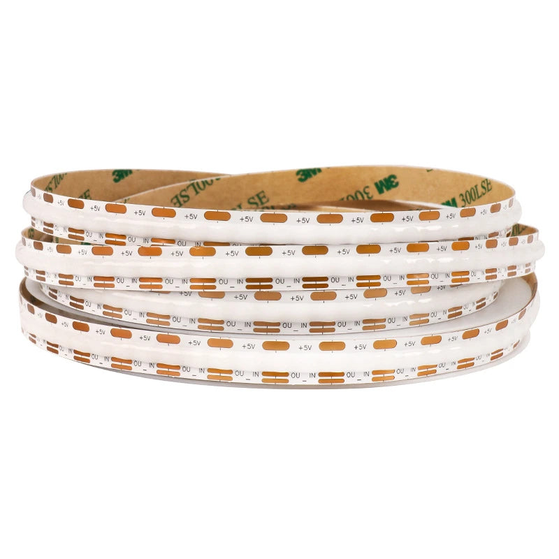 10mm WS2812 Addressable RGB COB LED Strip Lights, 160 LEDs/m, 5V