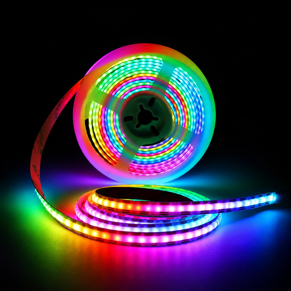 10mm WS2812 Addressable RGB COB LED Strip Lights, 160 LEDs/m, 5V