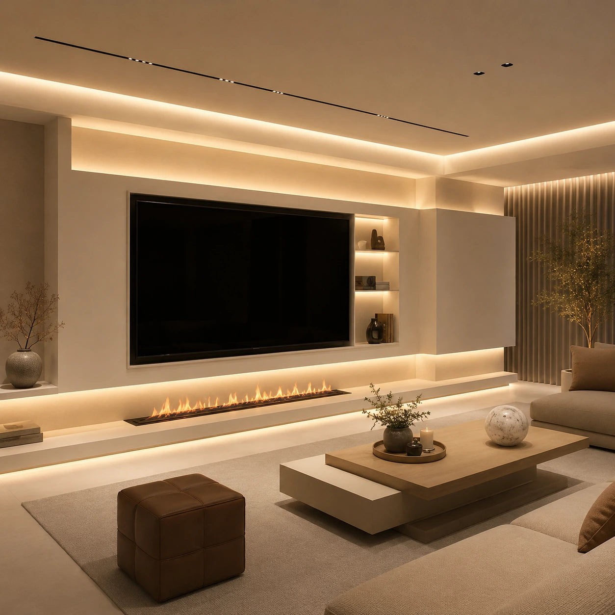 Close-up of 10mm 2835 tunable white LED strip light, 240 LEDs/m 12V