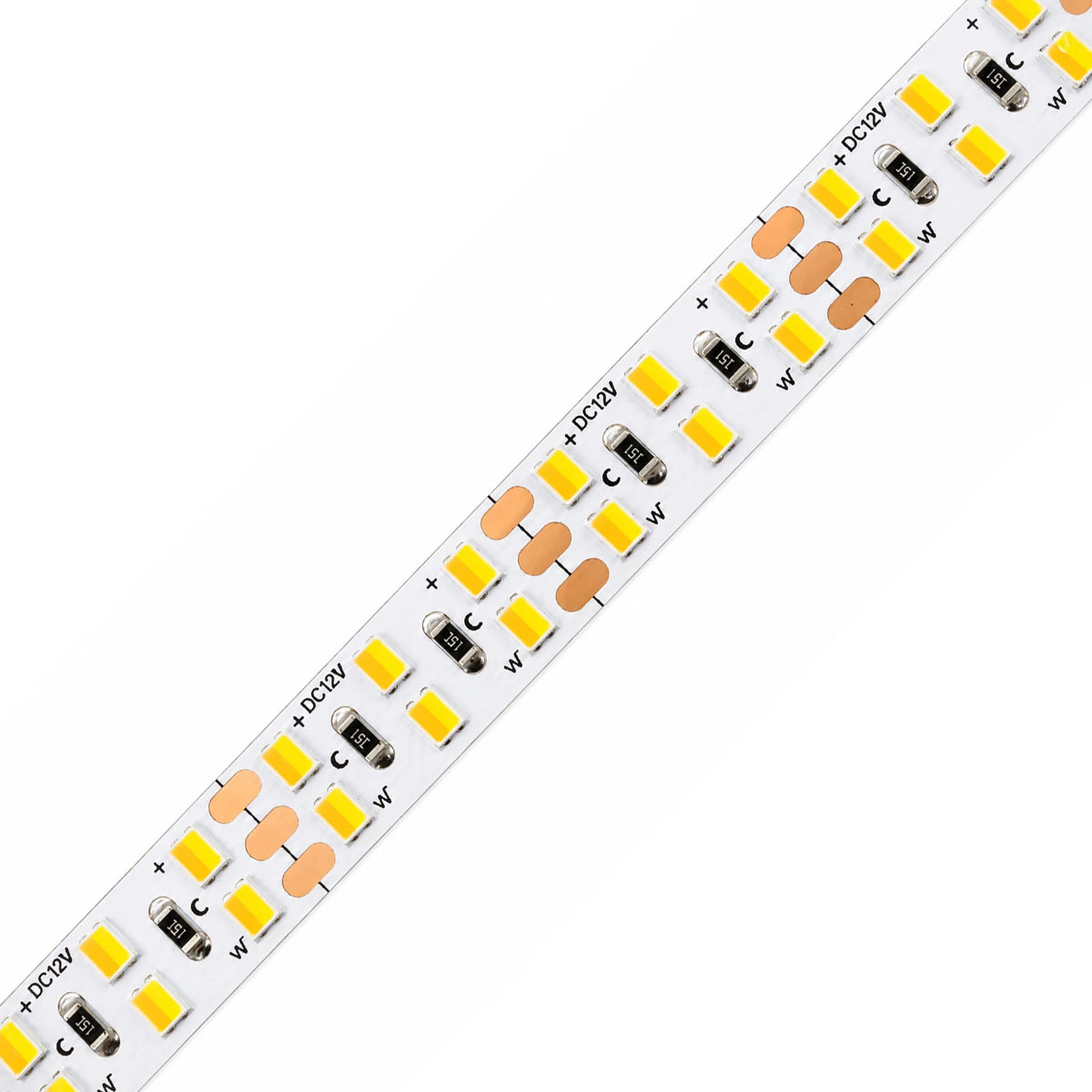 10mm SMD 2835 3-Wire 2-in-1 Tunable White LED Strip Light, 240 LEDs/m, 12V