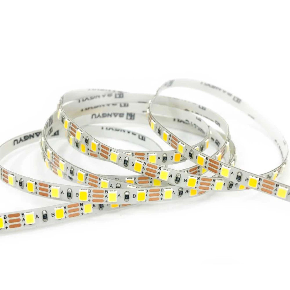 ultra thin 5mm 2835 dual white LED strip light, 120 LEDs/m 5V