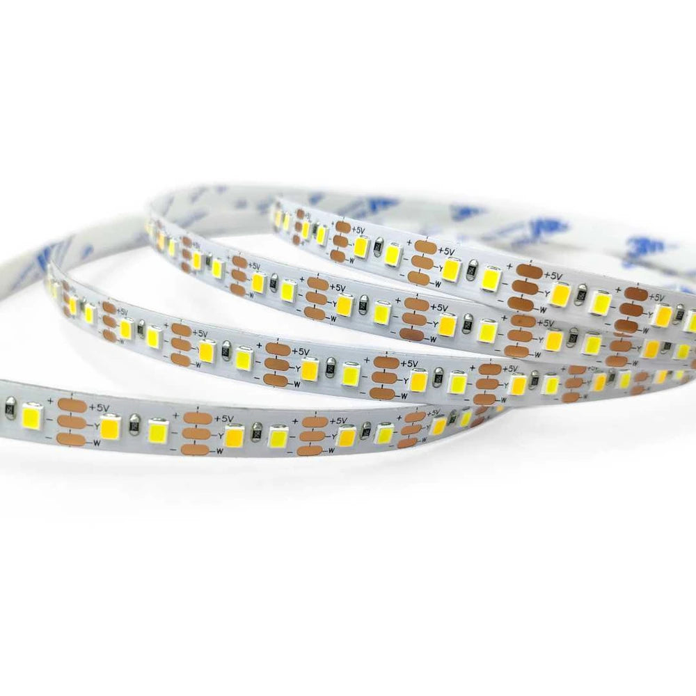 8mm 2835 dual white LED strip light, 120 LEDs/m 5V