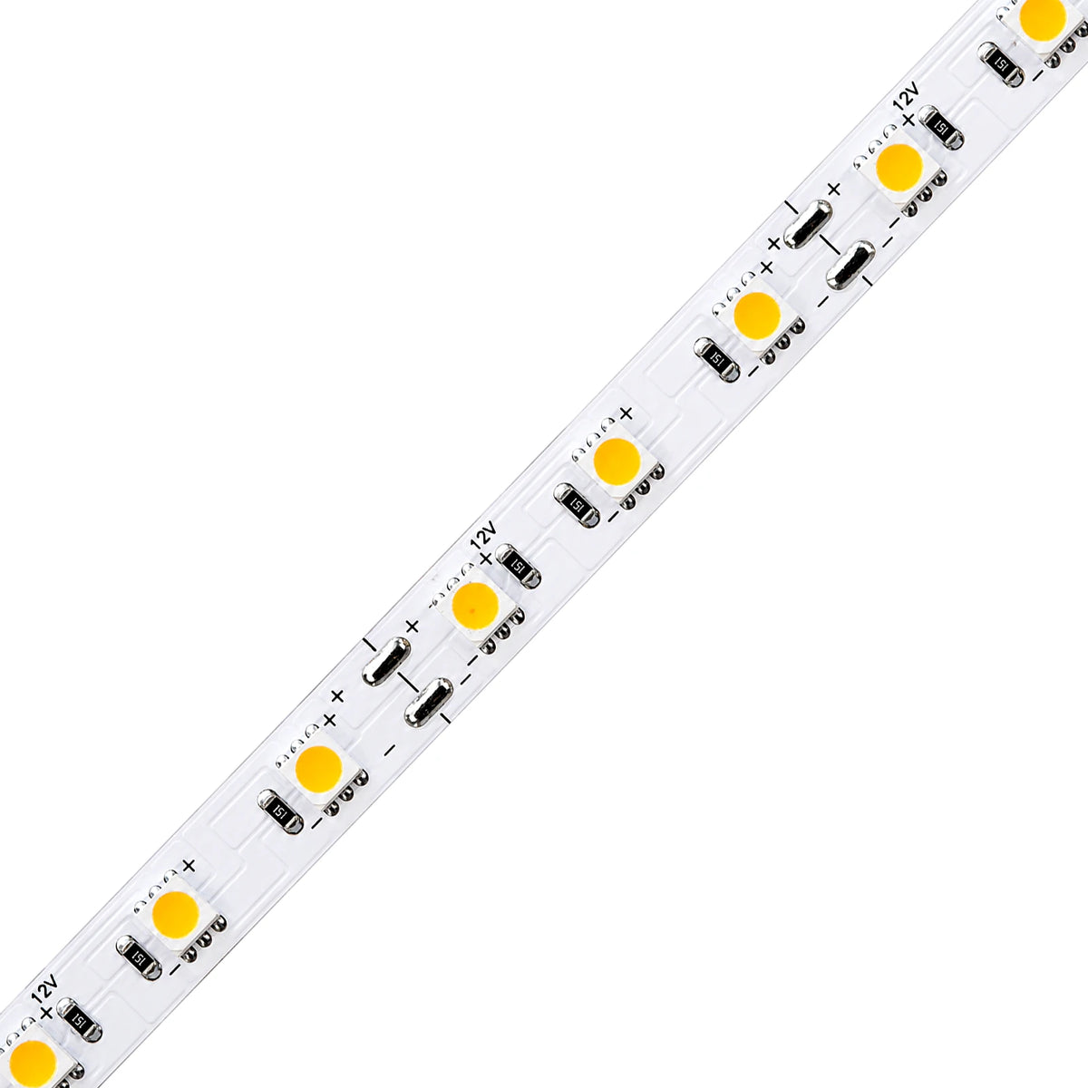 12V White LED Strip Lights – 10mm, 60 LEDs/m, 12V, SMD 5050