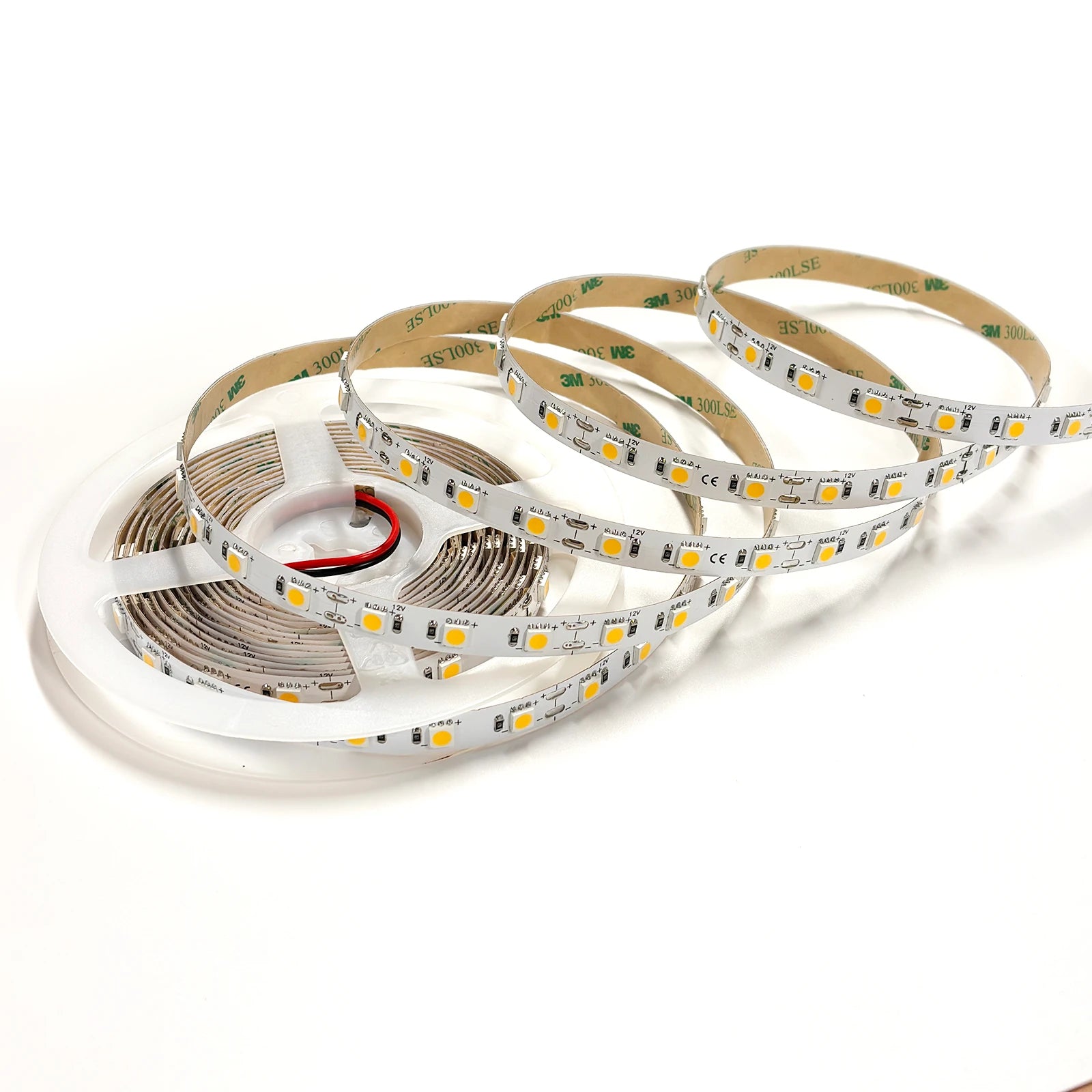 12V White LED Strip Lights – 10mm, 60 LEDs/m, 12V, SMD 5050