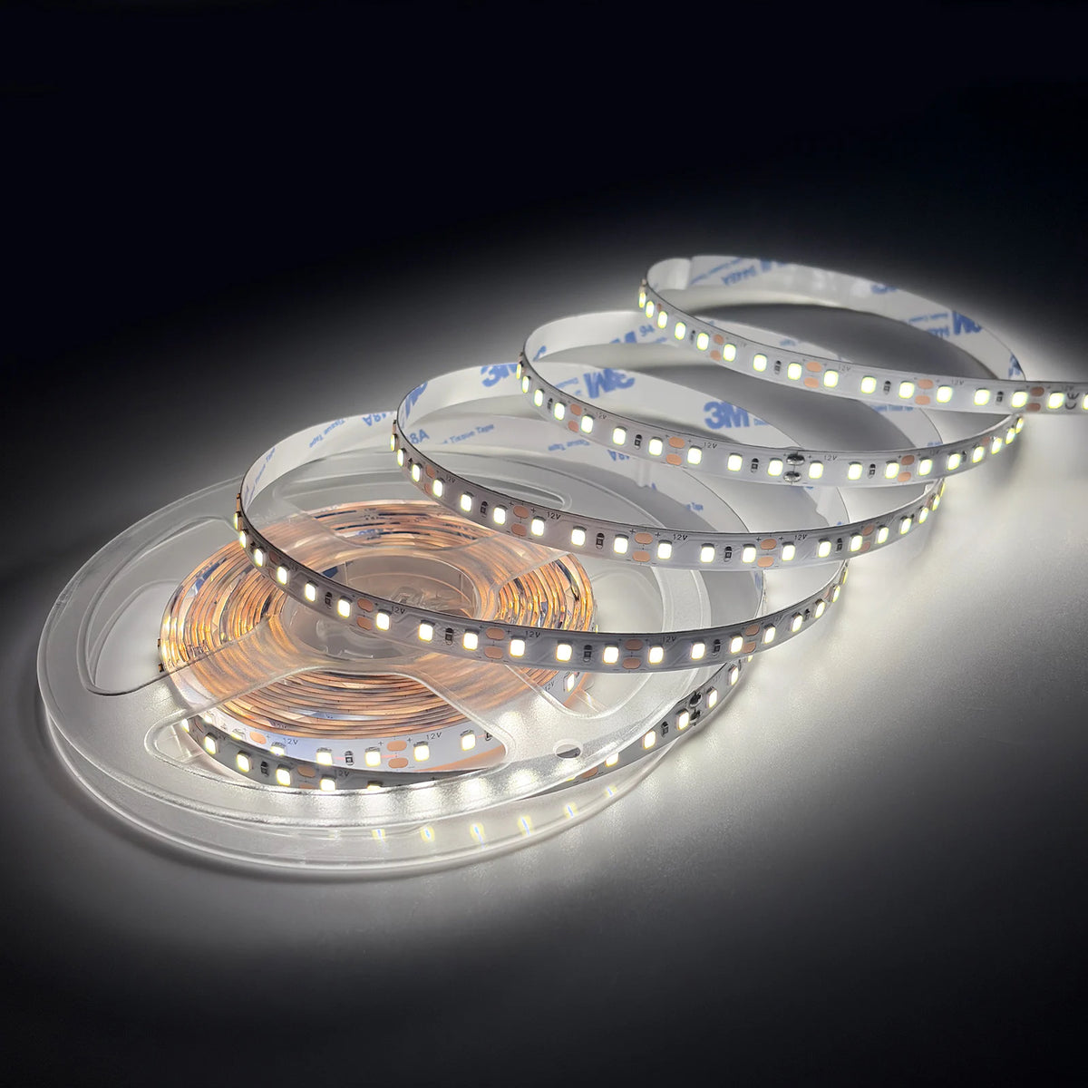 12V White LED Strip Lights – 8mm, 120 LEDs/m, 12V, SMD 2835
