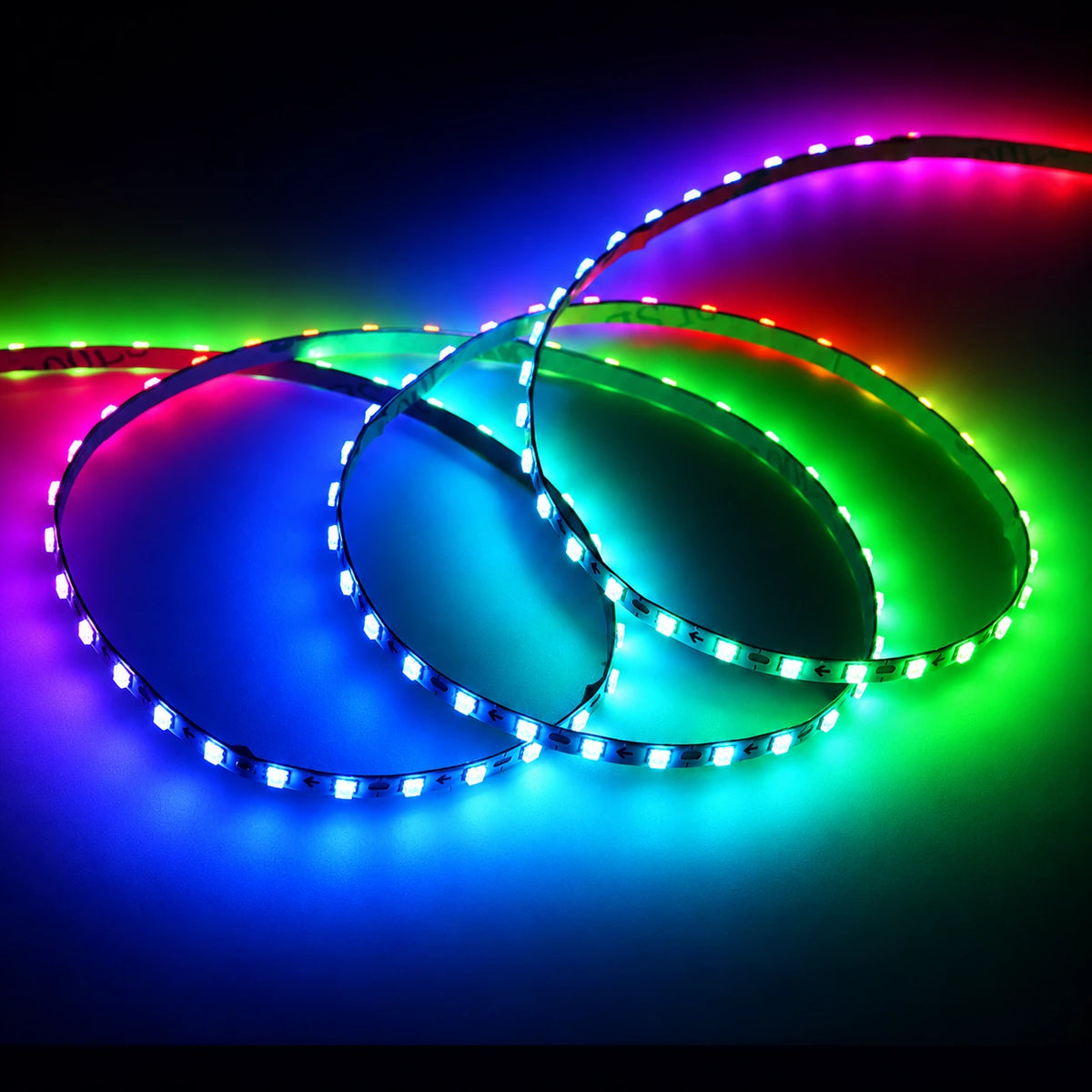 2.7mm Ultra Narrow Addressable RGB SMD LED Strip Lights, 160 LEDs/m, 5V/12V