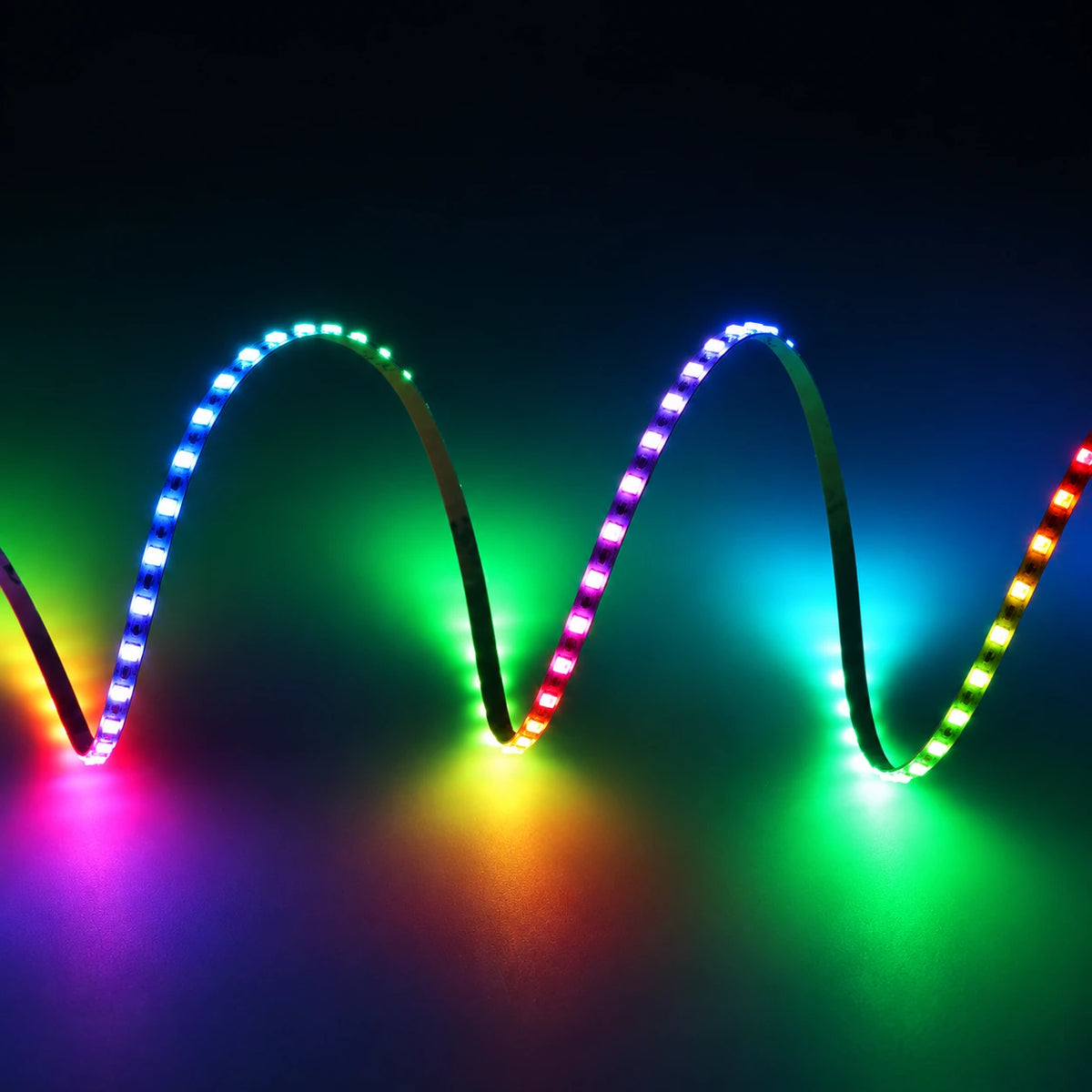 2.7mm Ultra Narrow Addressable RGB SMD LED Strip Lights, 160 LEDs/m, 5V/12V