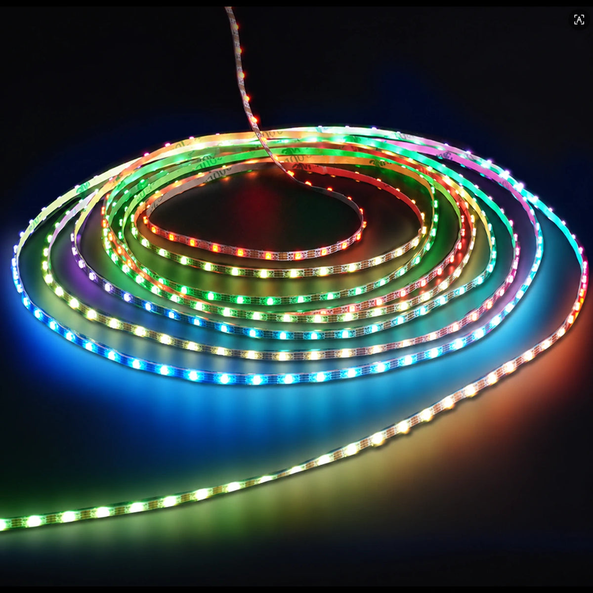 2.7mm Ultra Narrow 5V WS2812 Addressable RGB SMD LED Strip Lights, 60 LEDs/m