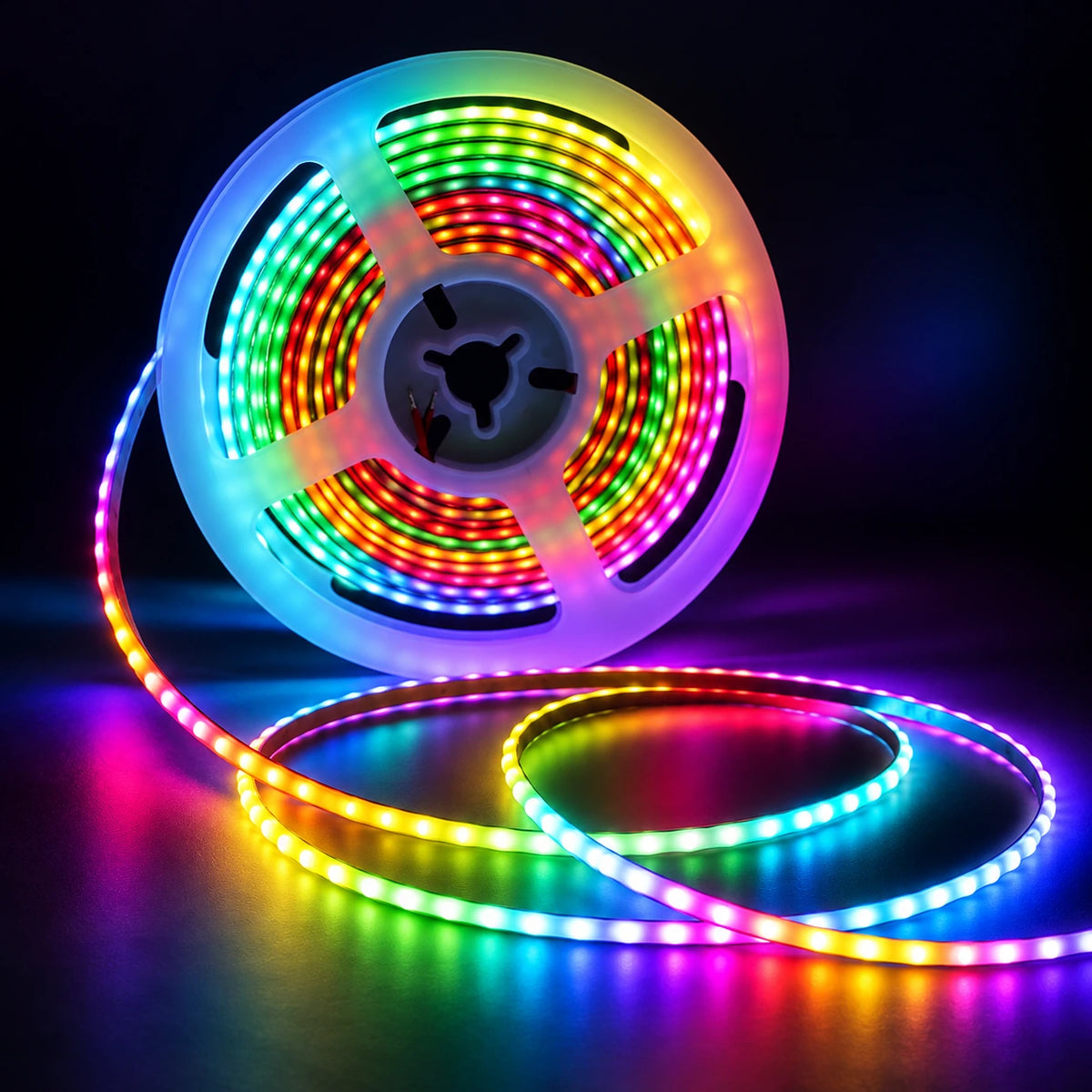 2.7mm Ultra Narrow 5V WS2812 Addressable RGB COB LED Strip Lights, 160 LEDs/m