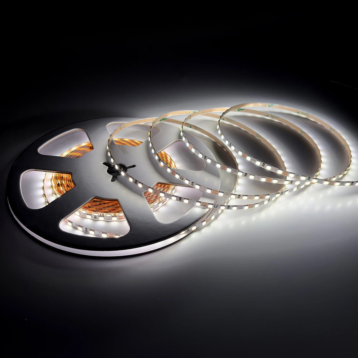24V White LED Strip Lights – 4mm, 120 LEDs/m, 24V, SMD 2835