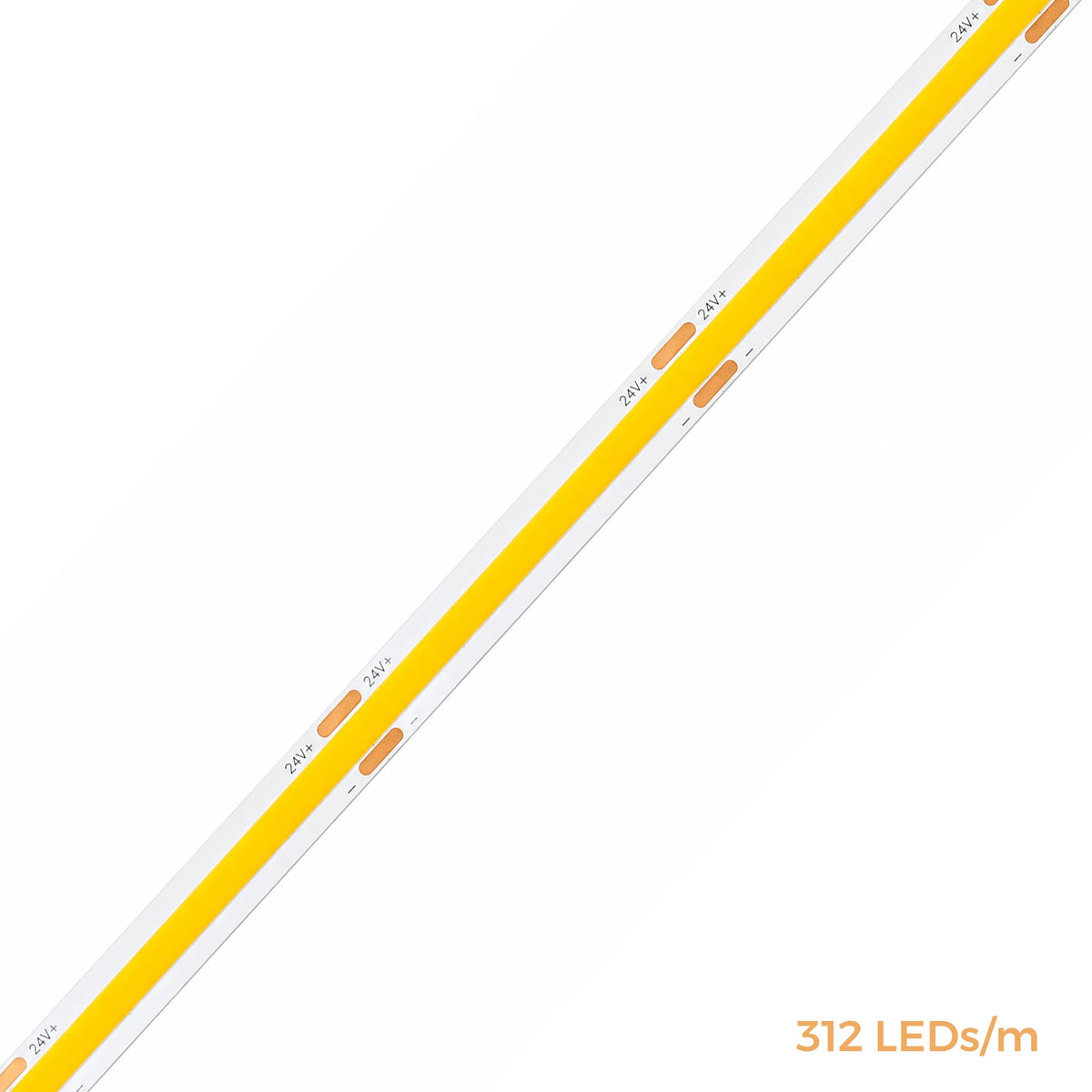 312 LEDs/m COB LED Strip Lights – 8mm, 11W/m, 10m No Voltage Drop