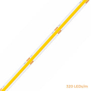 320 LEDs/m COB LED Strip Lights – 8mm, 8W/m, 12V/24V