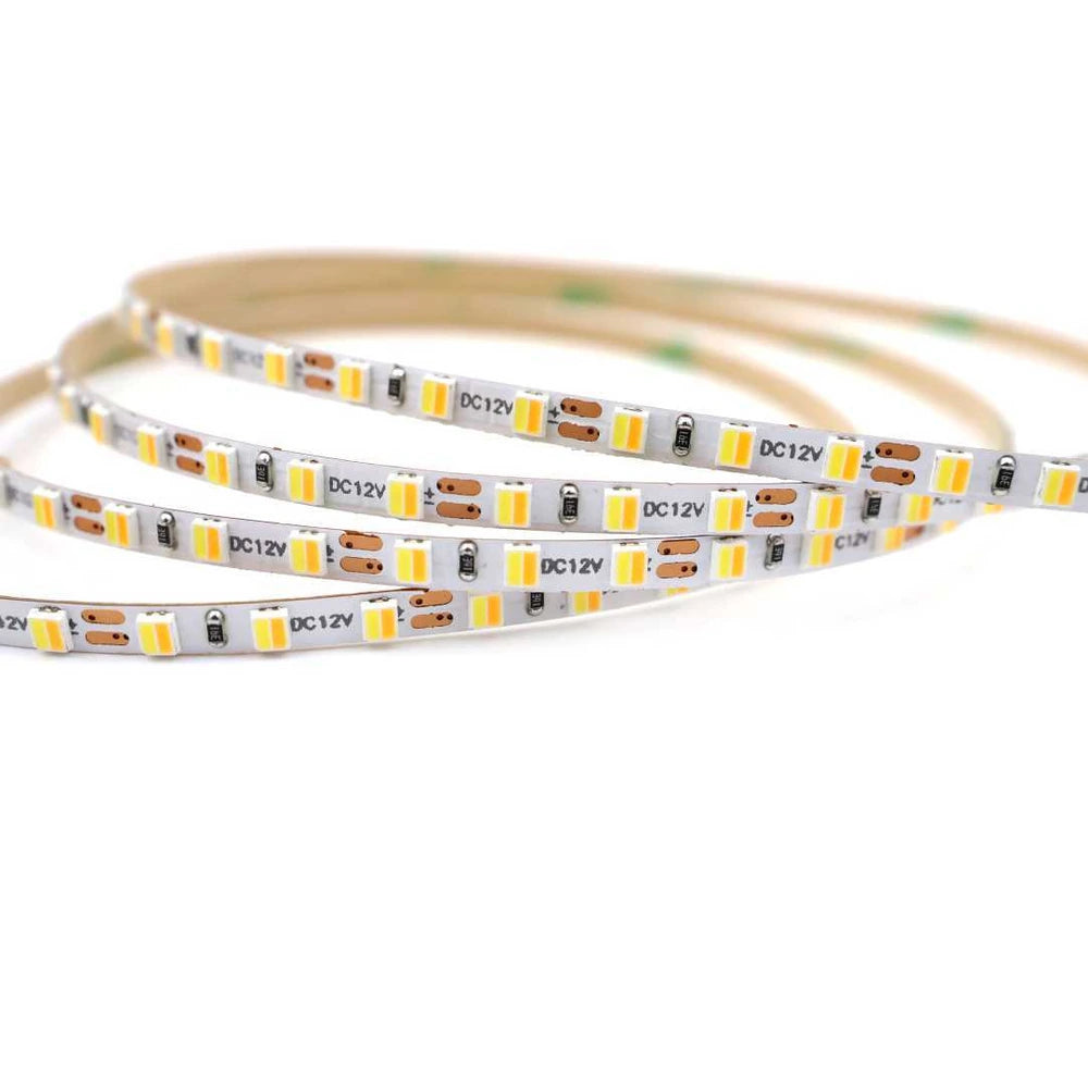 ultra thin 3mm 2025 tunable white LED strip light, 168 LEDs/m 12V