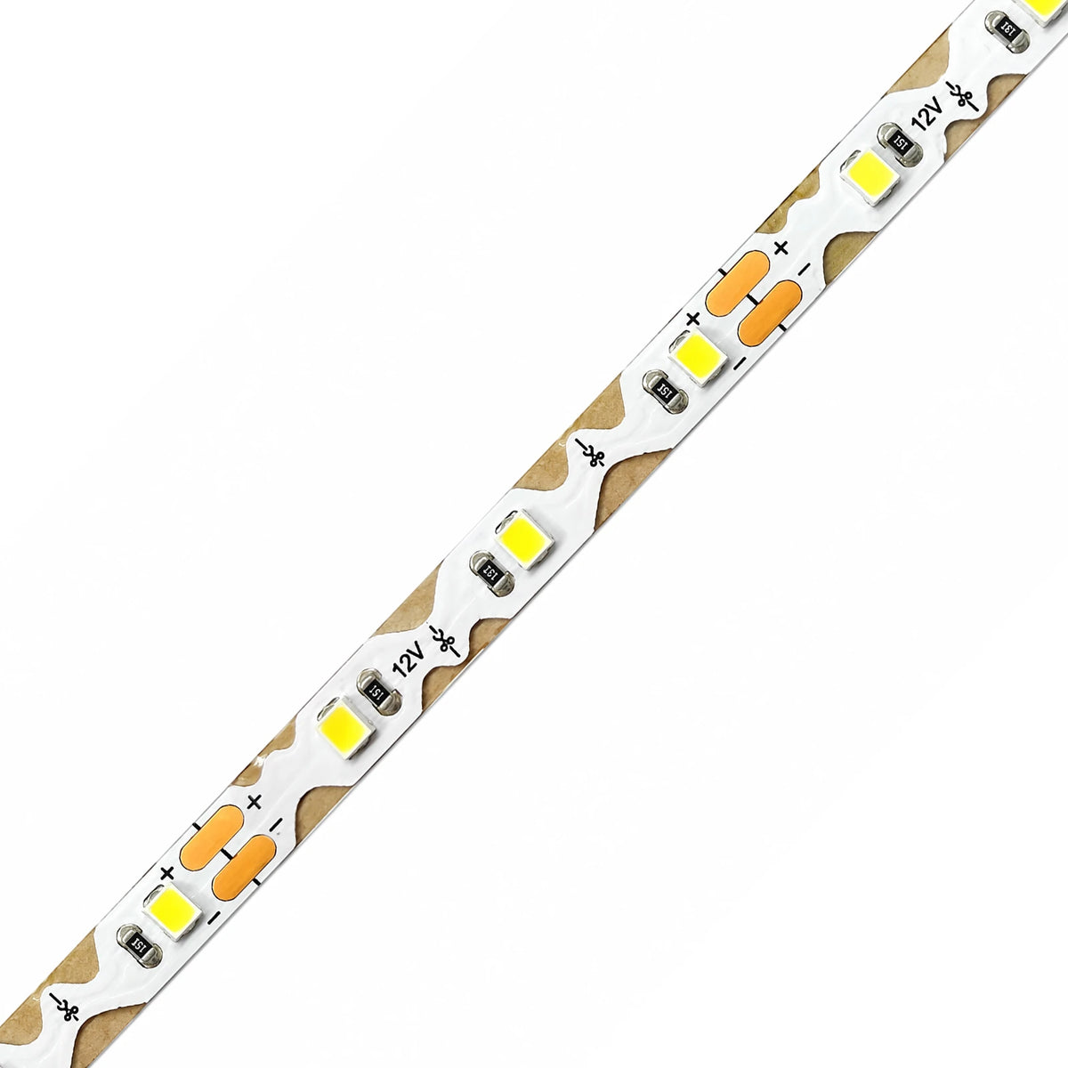 4.5mm S-Shaped SMD 2025 Single-LED Cuttable White LED Strip Light, 90 LEDs/m, 12V