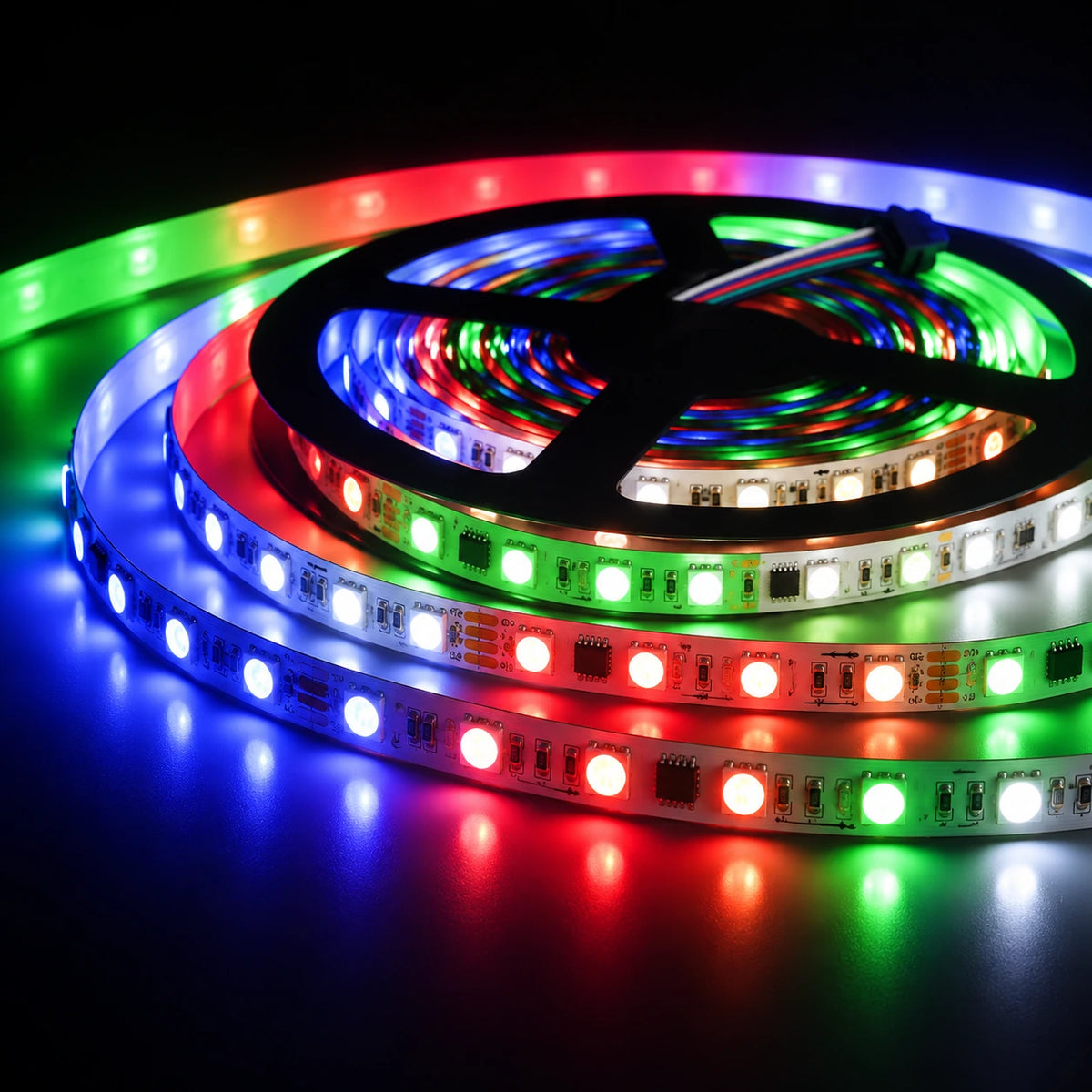 48V DMX512 RGBW Addressable LED Strip – 5050, 80 LEDs/m, 12mm
