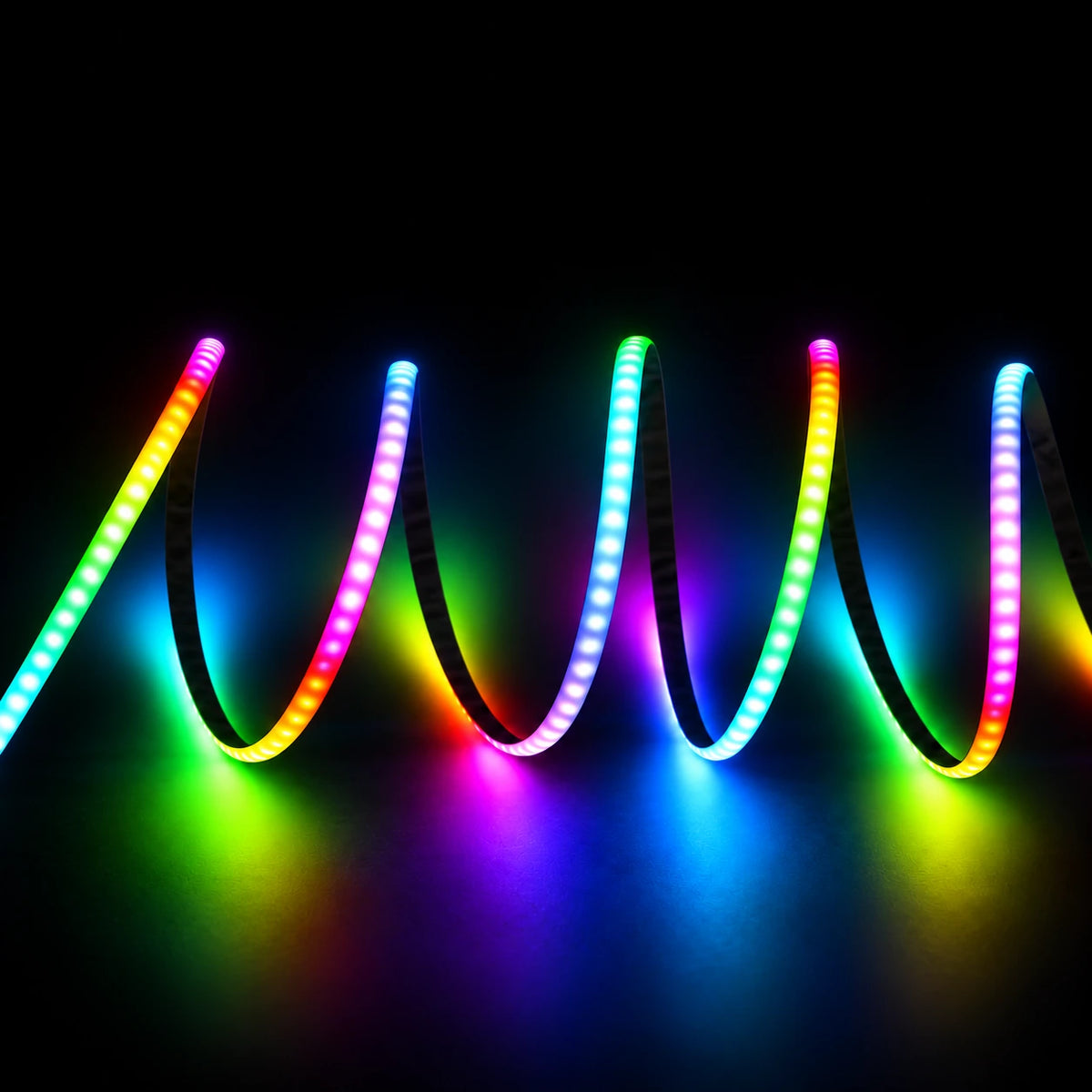 5mm 12V Addressable RGB COB LED Strip Lights, 240 LEDs/m