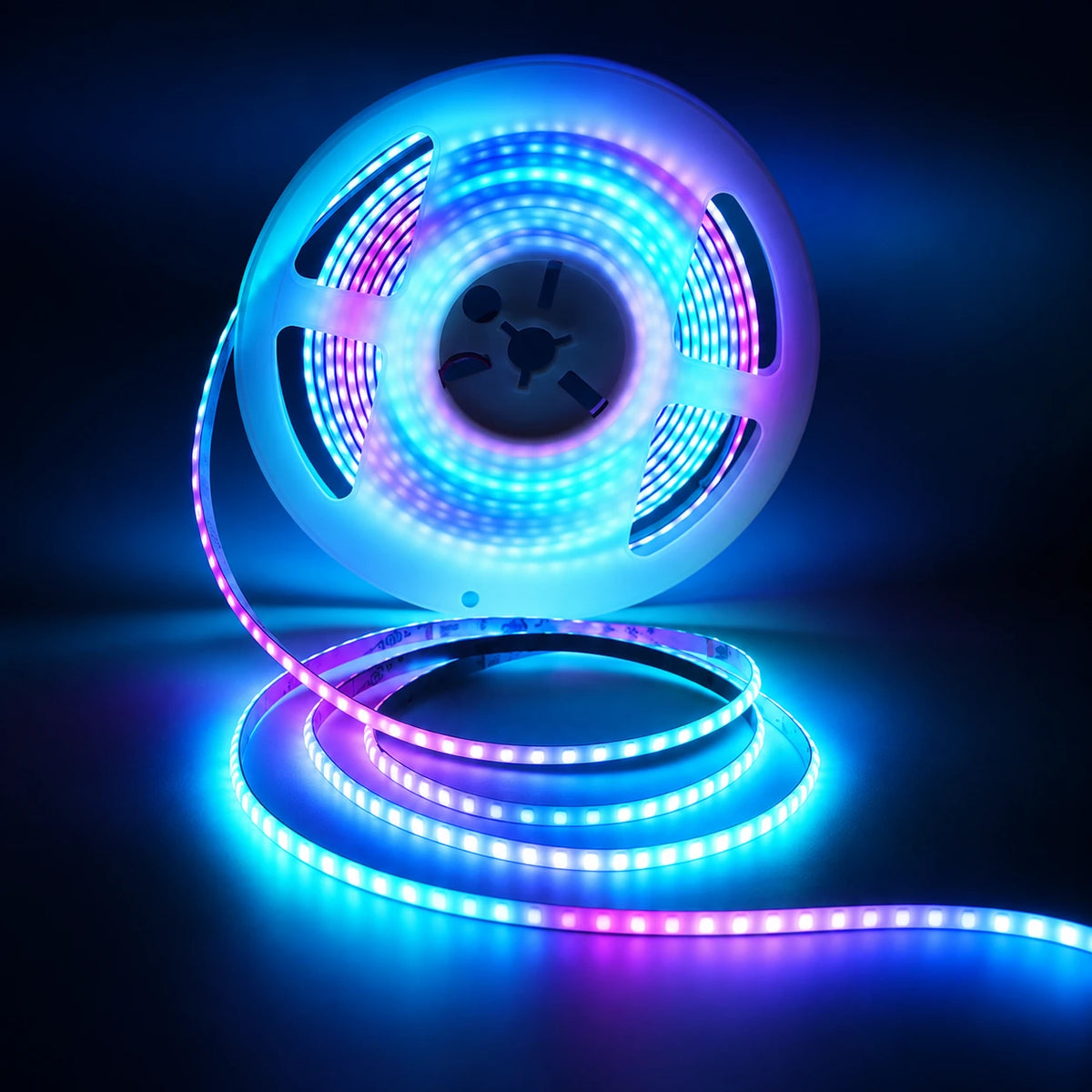 5mm 5V/12V Addressable RGB COB LED Strip Lights, 160 LEDs/m