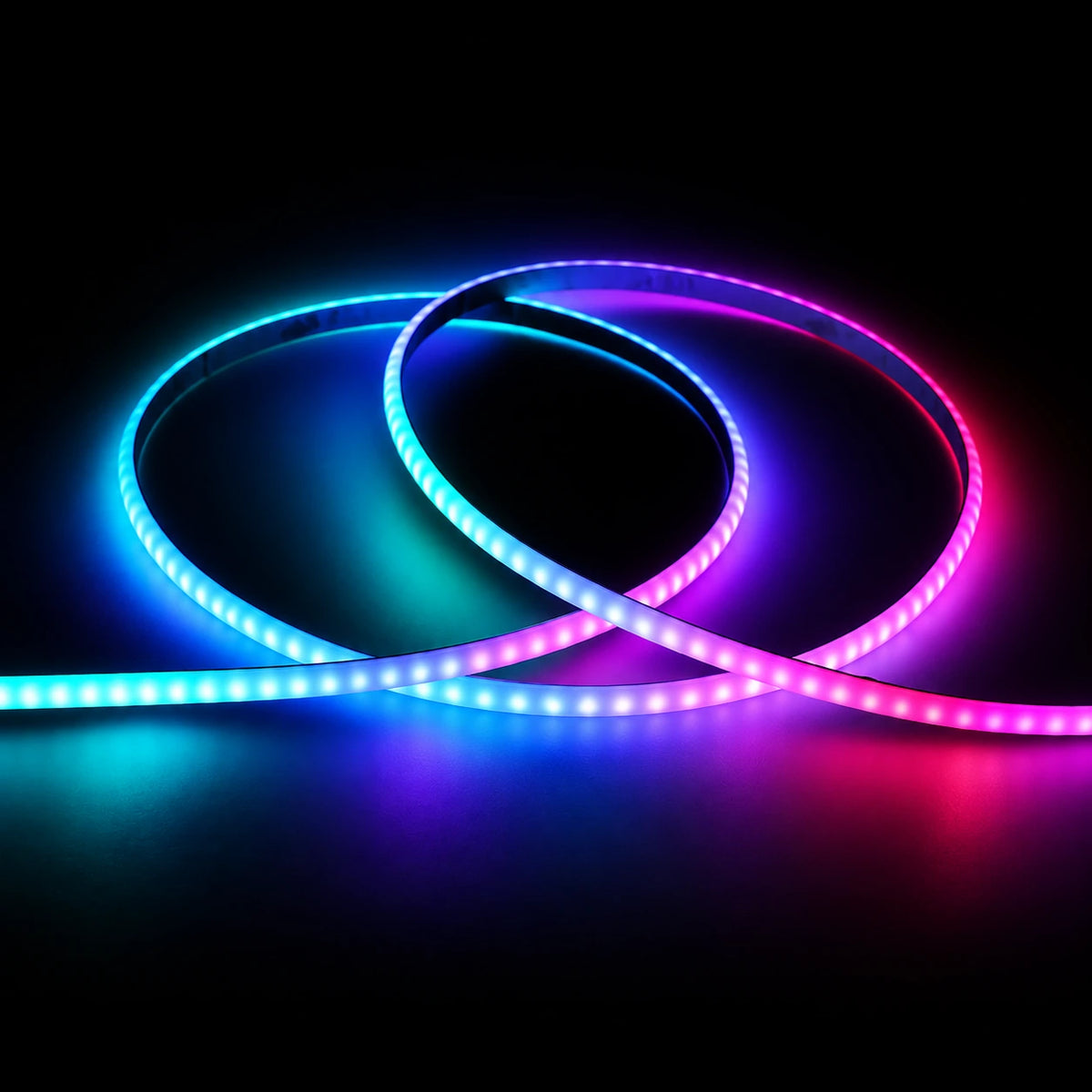 5mm 5V Addressable RGB COB LED Strip Lights, 100 LEDs/m