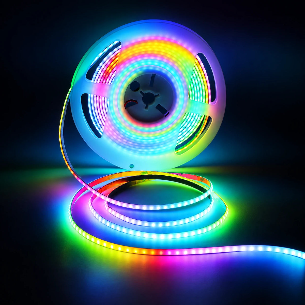 5mm 12V Addressable RGB COB LED Strip Lights, 240 LEDs/m
