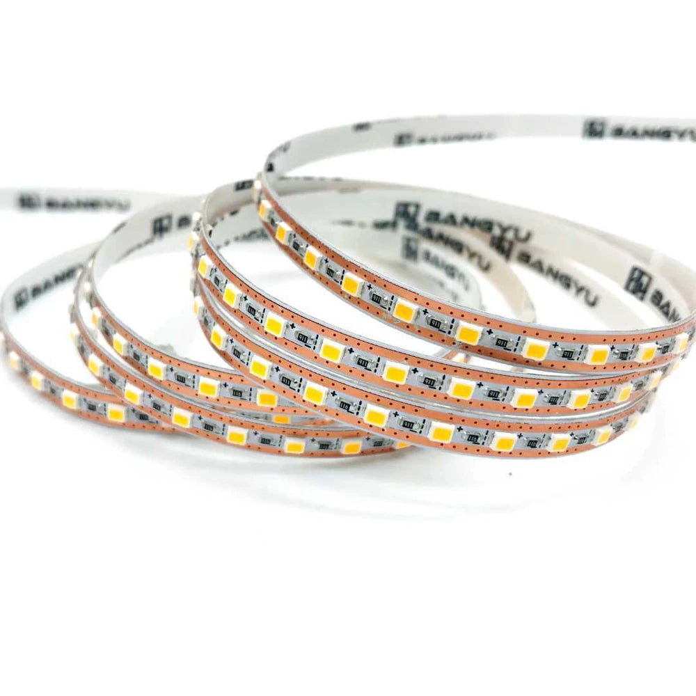 Single-LED Cuttable White LED Strip Lights – 5mm, 120 LEDs/m, 12V/24V, SMD 2025