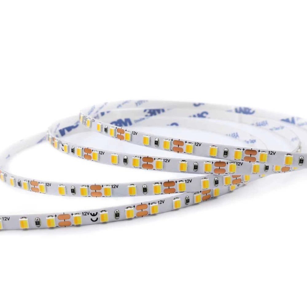 ultra thin 2-wire 5mm 2835 tunable white LED strip light, 120 LEDs/m 12V