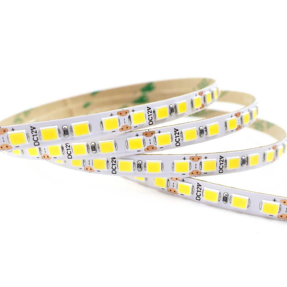 5mm 2835 high-output white LED strip light, 168 LEDs/m, 12V