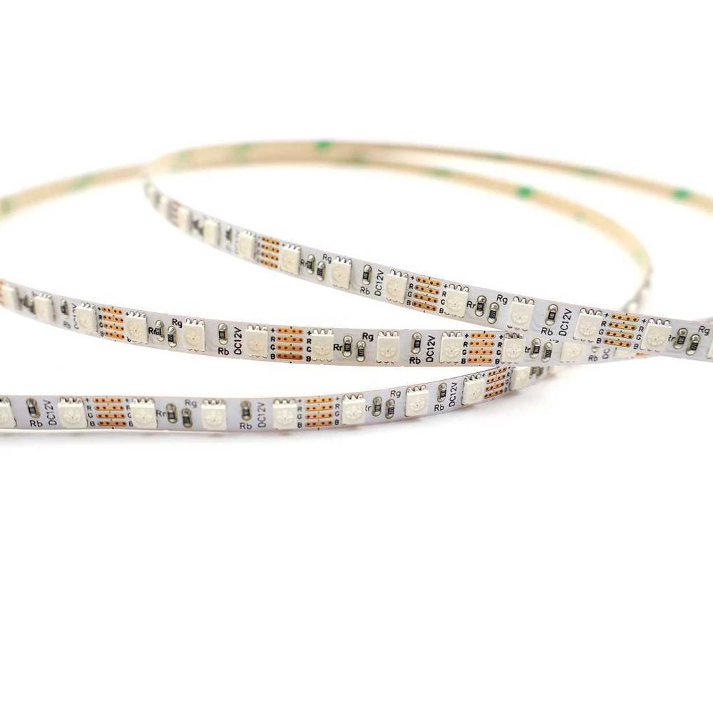 12V RGB LED strip lights - slim 5mm 2835 RGB LED tape light, 120 LEDs/m