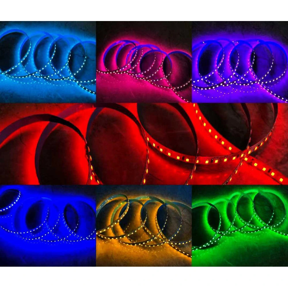 Single Color LED Strip Lights – 5mm, 120 LEDs/m, 12V, SMD 2835