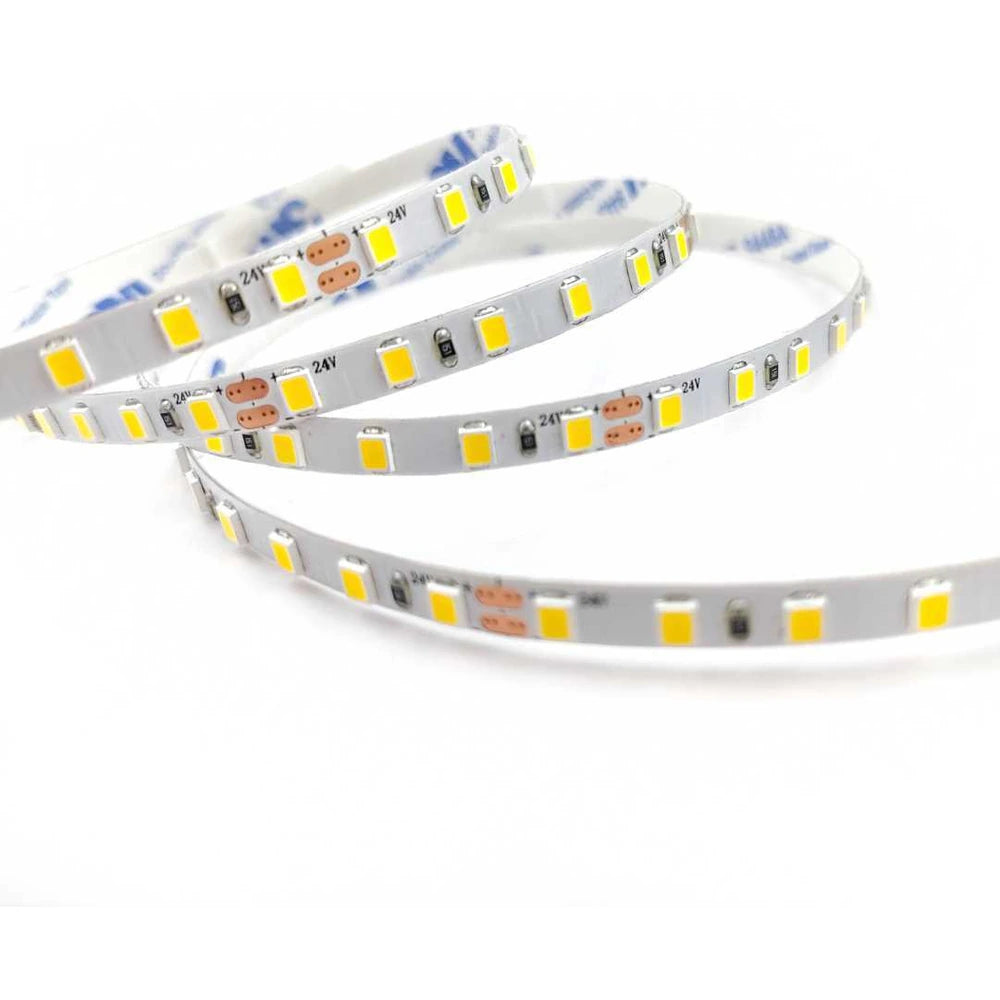 24V White LED Strip Lights – 5mm, 120 LEDs/m, 24V, SMD 2835