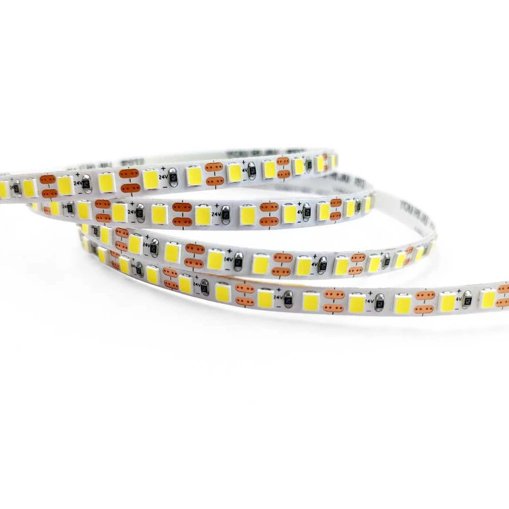 24V White LED Strip Lights – 5mm, 136 LEDs/m, 24V, SMD 2835