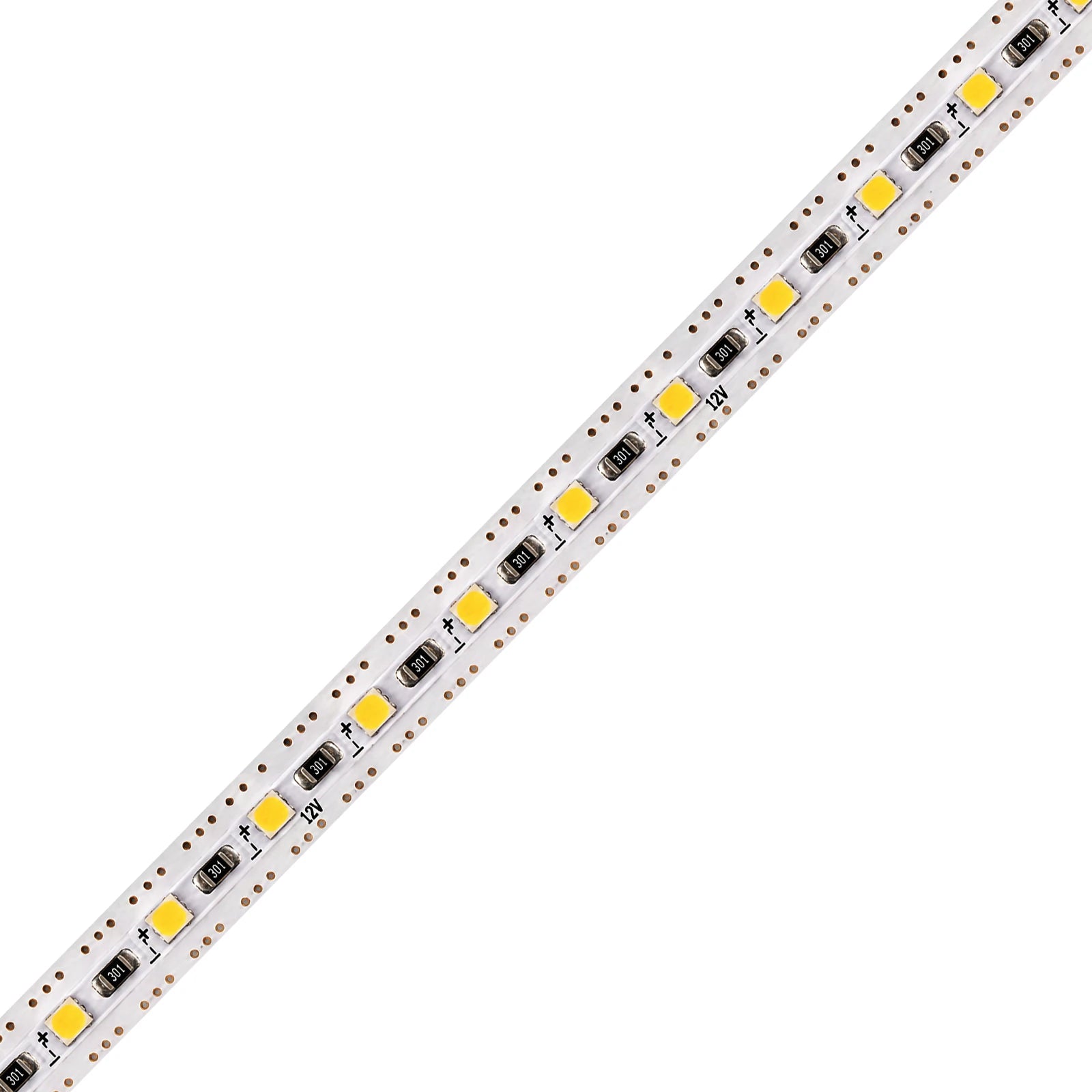 5mm Tin-Plated PCB SMD 2025 Single-LED Cuttable White LED Strip Light, 150 LEDs/m, 12V/24V