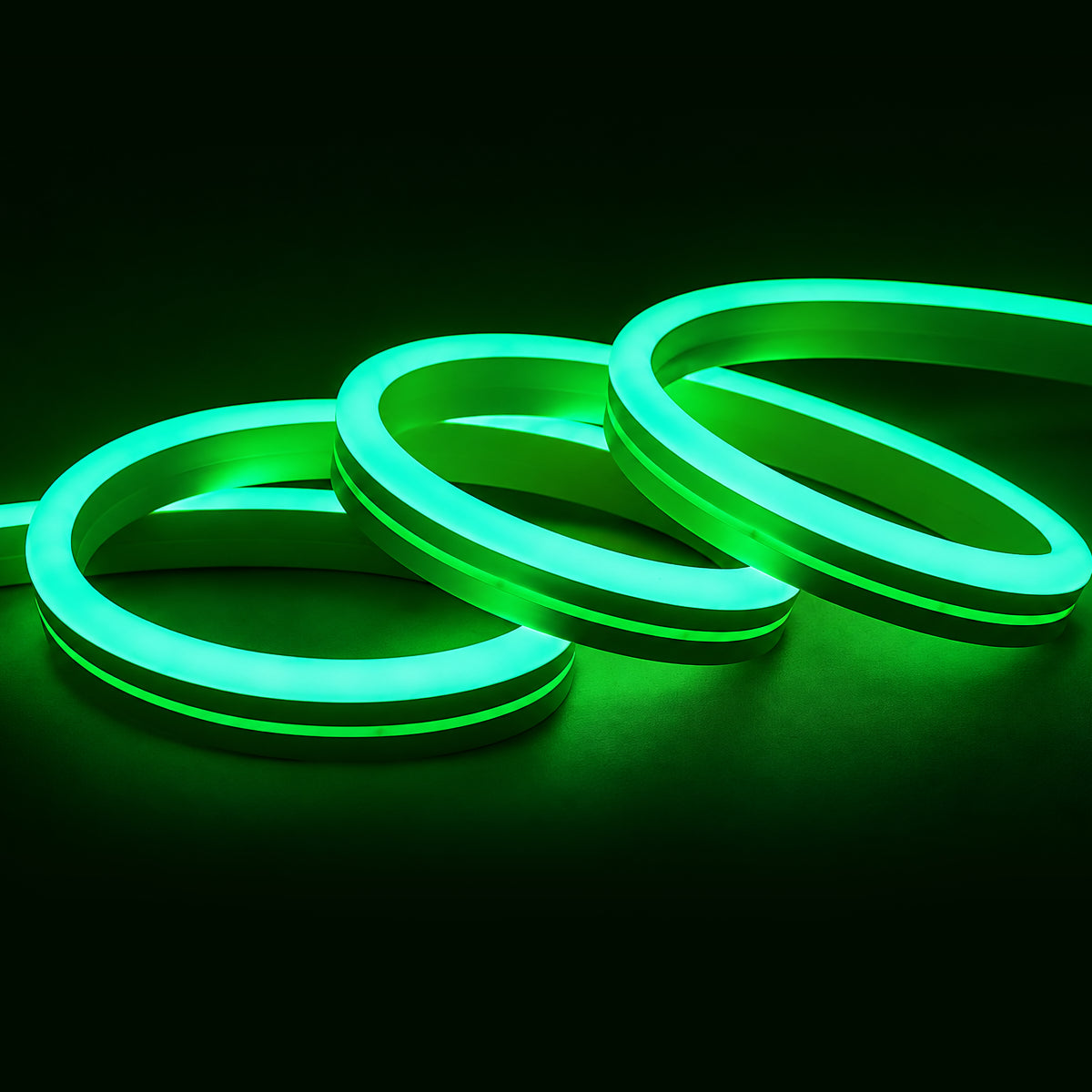 6x12mm RGB Silicone Neon LED Strip Lights - 120 LEDs/m, 12V/24V, 14.4W/m, IP67