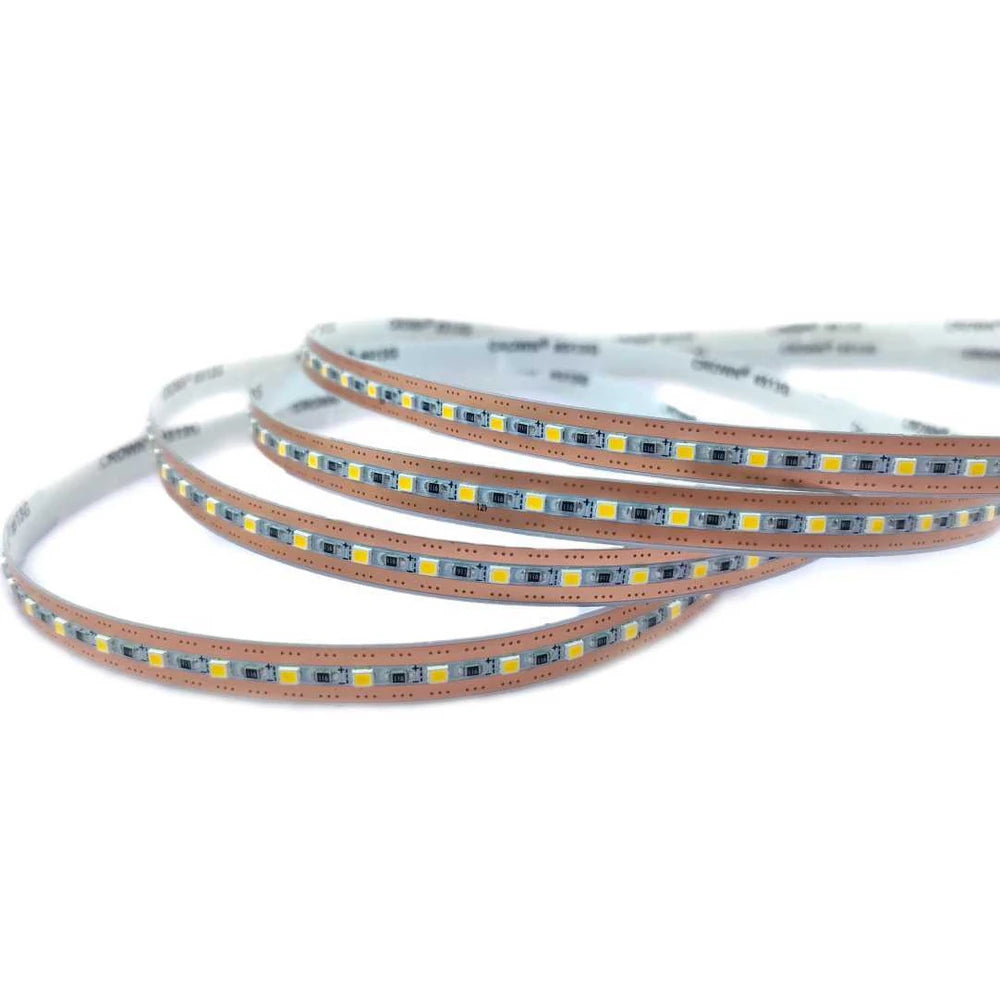 Single-LED Cuttable White LED Strip Lights – 7.7mm, 120 LEDs/m, 12V/24V, SMD 2025