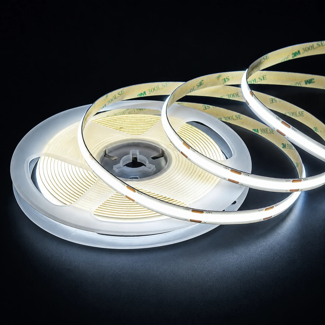 8mm COB White LED Strip Light, 480 LEDs/m, 12V