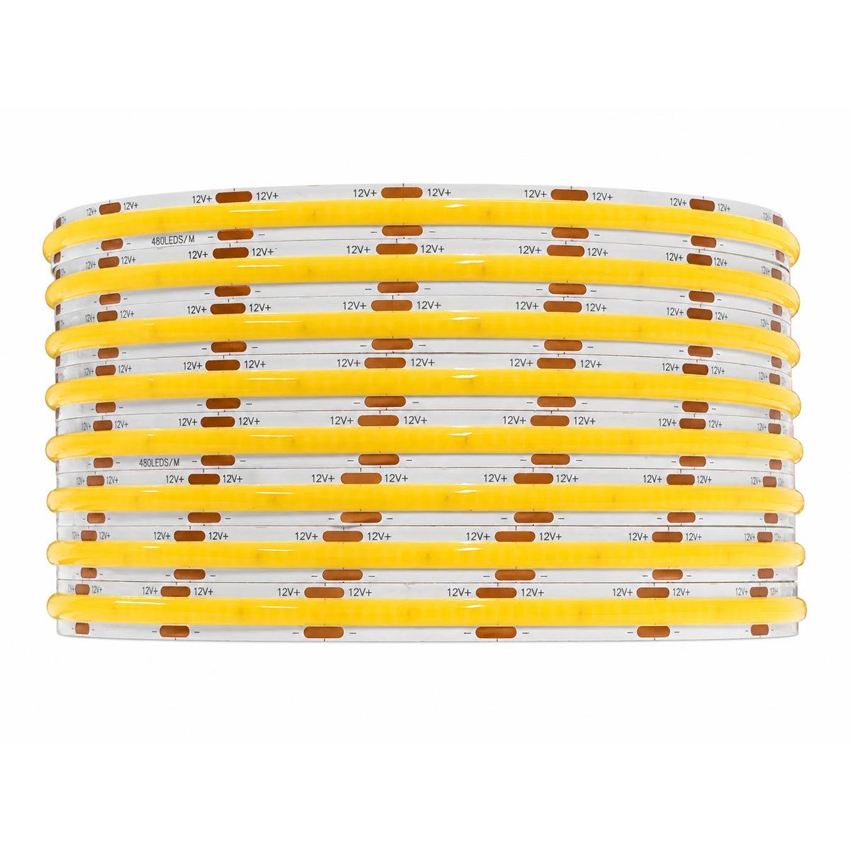 8mm COB White LED Strip Light, 480 LEDs/m, 12V
