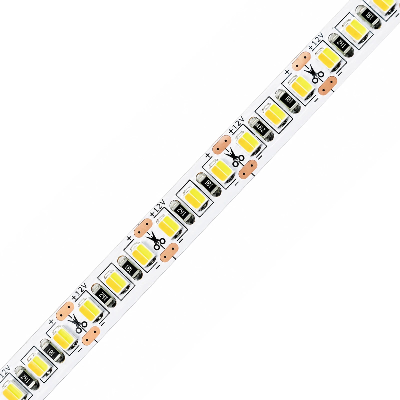 8mm SMD 2835 2-Wire Tunable White LED Strip Light, 168 LEDs/m, 12V
