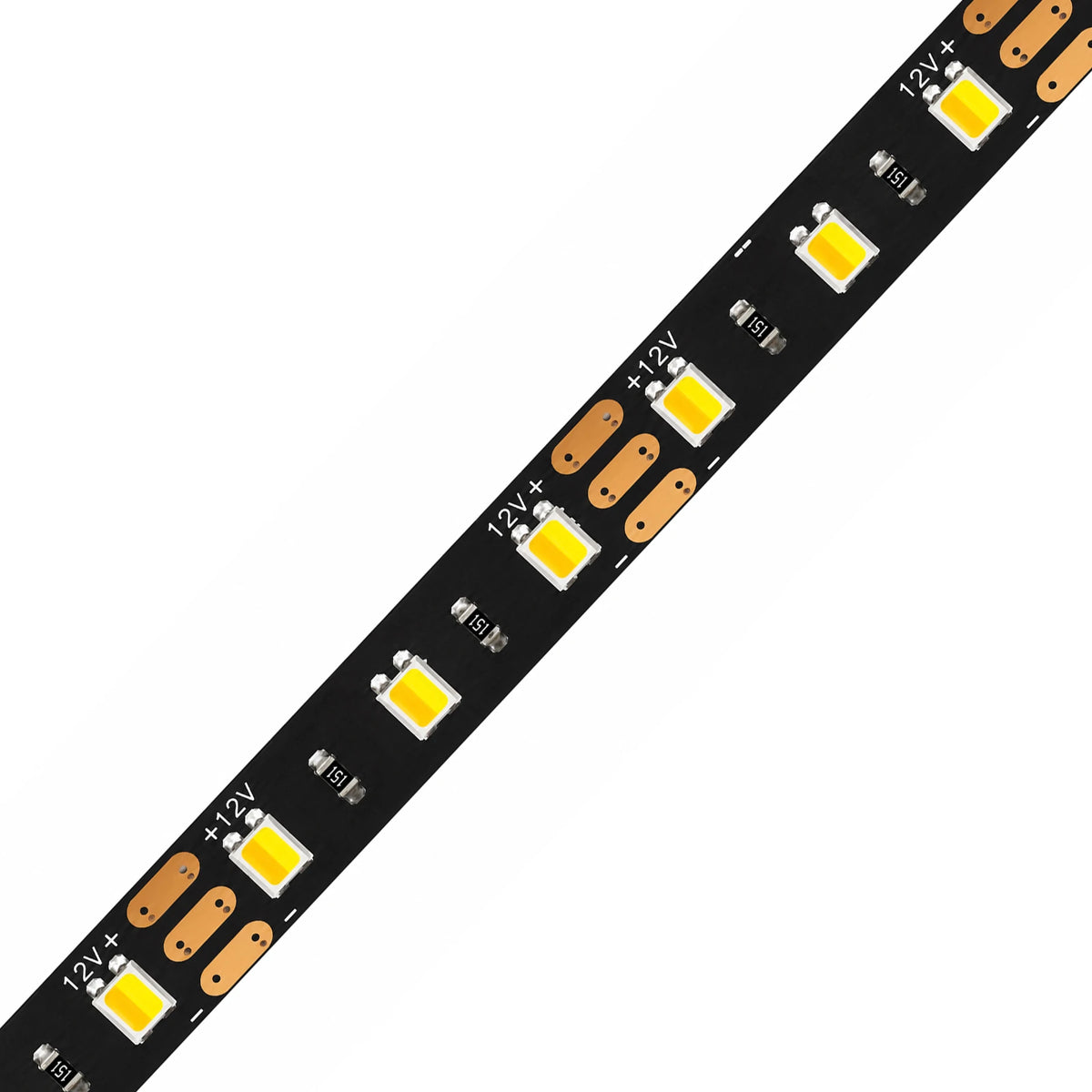 8mm SMD 2835 Black-PCB 3-Wire 2-in-1 Tunable White LED Strip Light, 120 LEDs/m, 12V/24V
