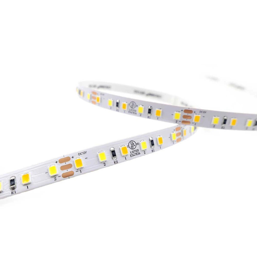 8mm 2835 dual white LED strip light, 120 LEDs/m 12V