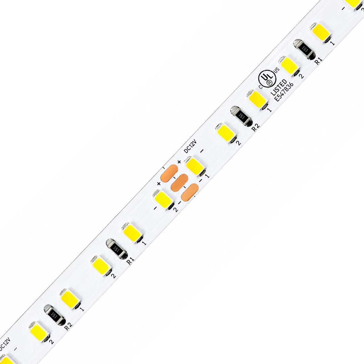 8mm SMD 2835 Dual-White LED Strip Light, 120 LEDs/m, 12V/24V