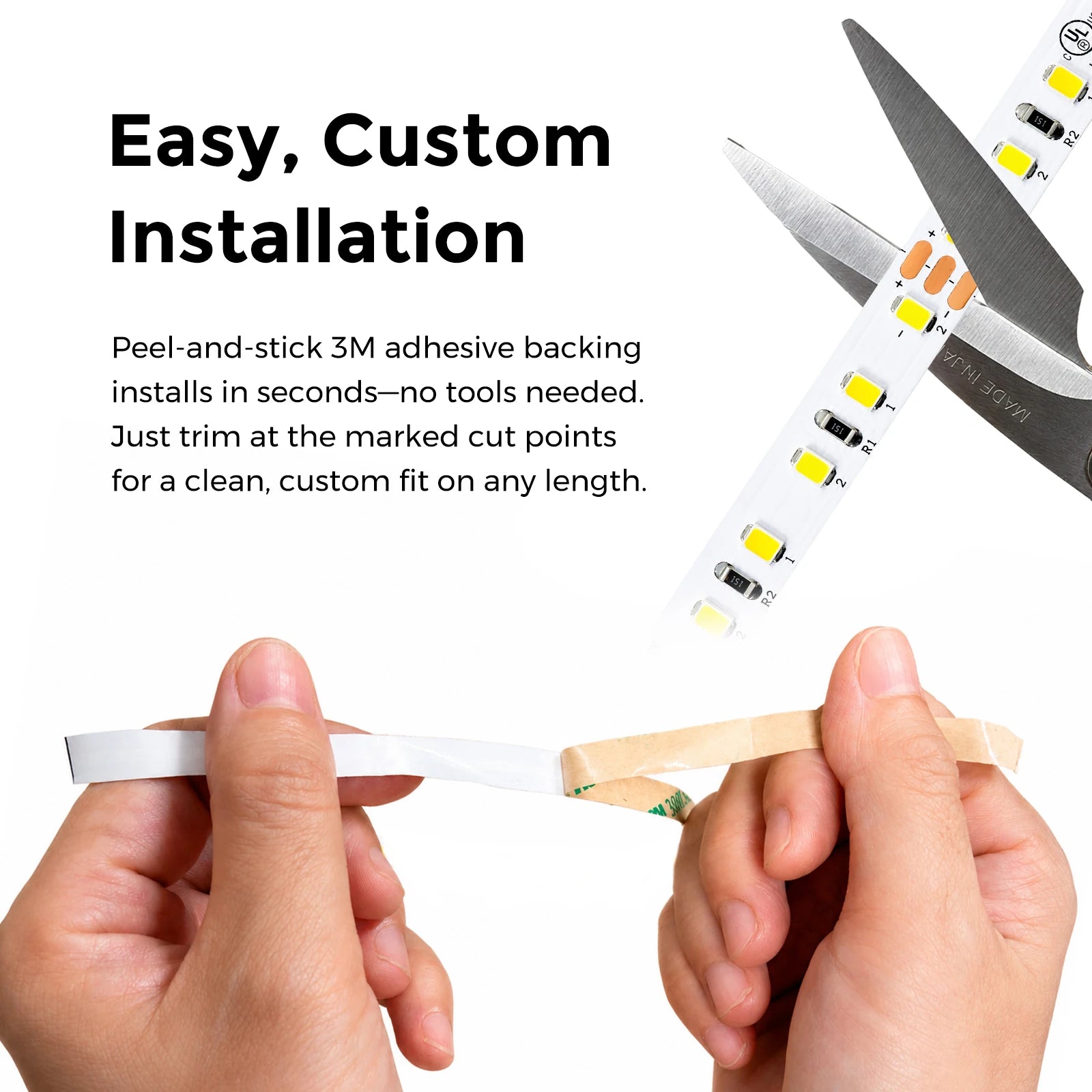 8mm SMD 2835 Dual-White LED Strip Light, 120 LEDs/m, 12V/24V