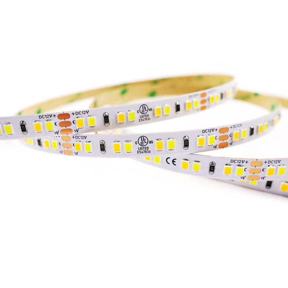 8mm 2835 dual white LED strip light, 144 LEDs/m 24V