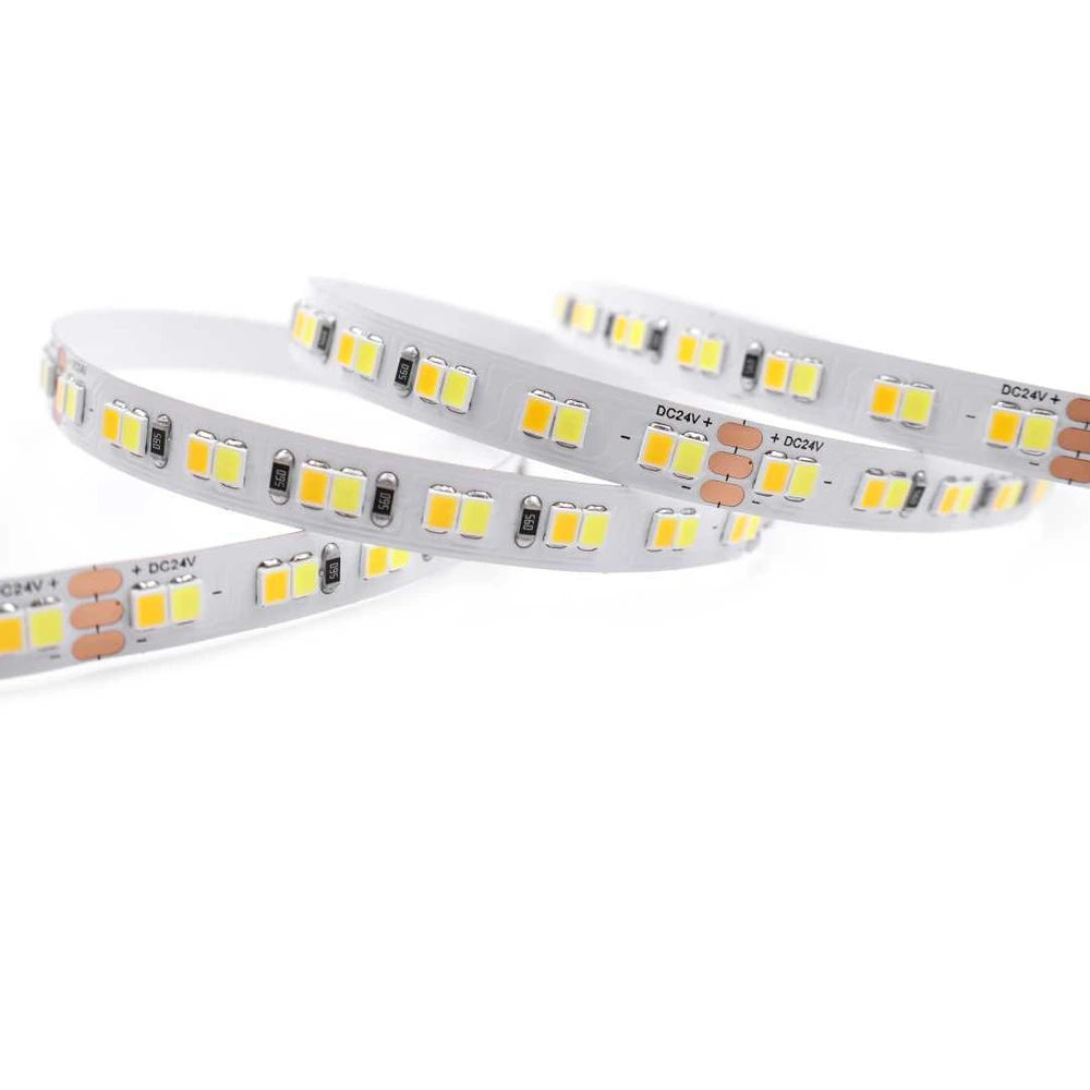 8mm 2835 dual white LED strip light, 192 LEDs/m 24V