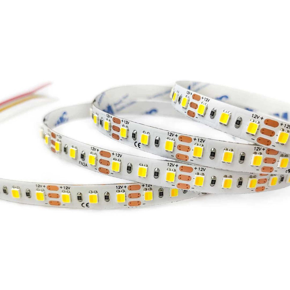 3-wire 8mm 2835 tunable white LED strip light, 120 LEDs/m 12V