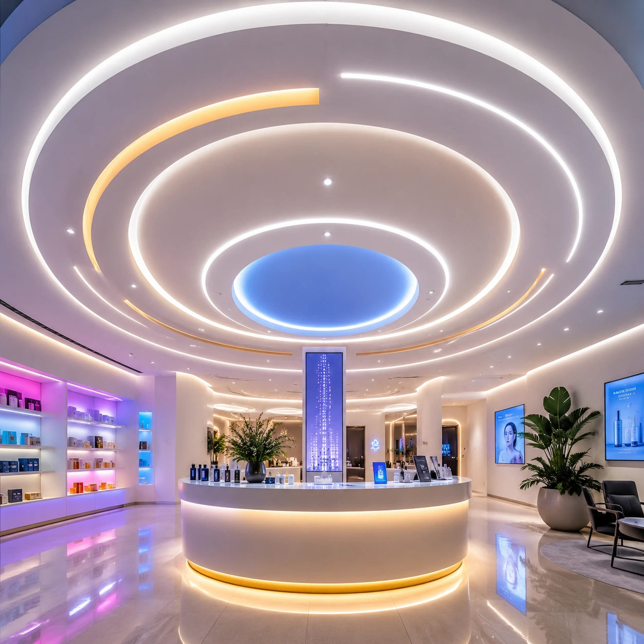 Close-up of bendable 8mm 2835 tunable white LED strip light, 120 LEDs/m 24V