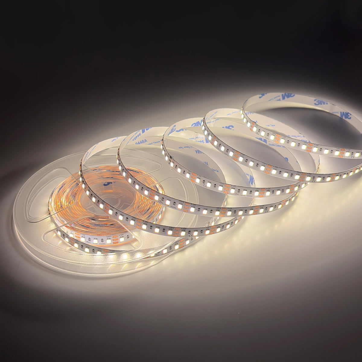 8mm SMD 2835 UL-Certified 3-Wire 2-in-1 Tunable White LED Strip Light, 120 LEDs/m, 12V