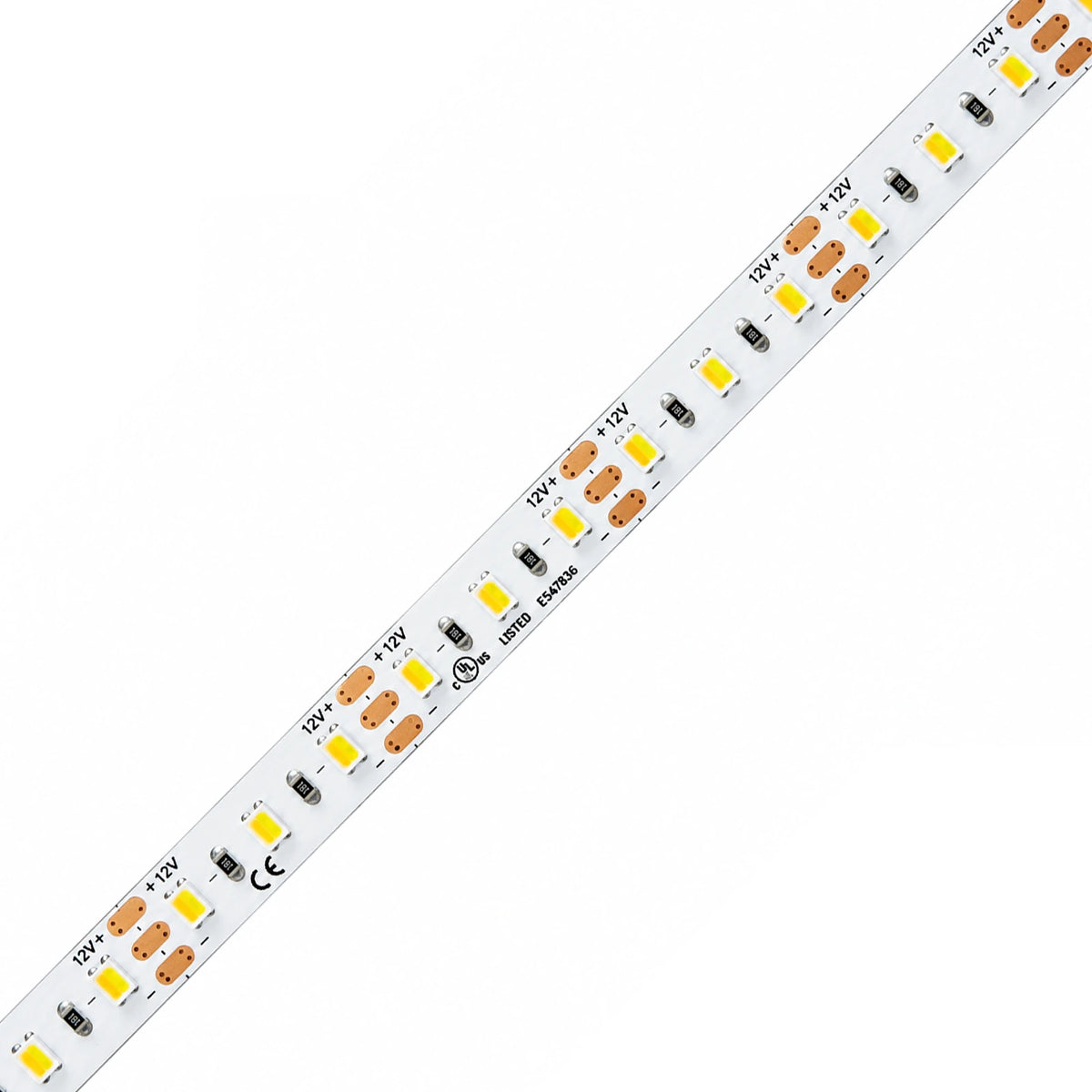 8mm SMD 2835 UL-Certified 3-Wire 2-in-1 Tunable White LED Strip Light, 120 LEDs/m, 12V