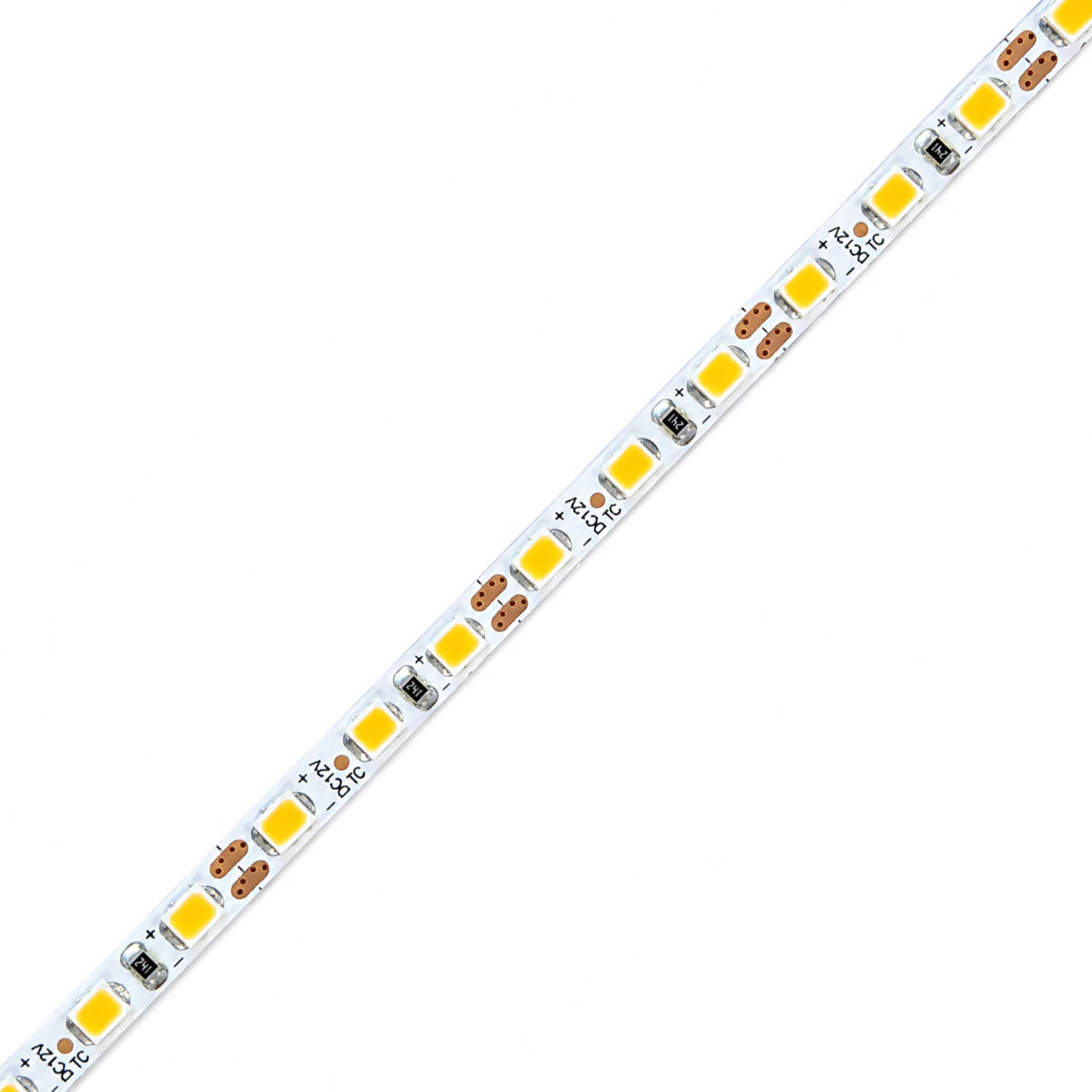 Horizontal-Mount White LED Strip Lights – 4mm, 120 LEDs/m, 12V, SMD 2835